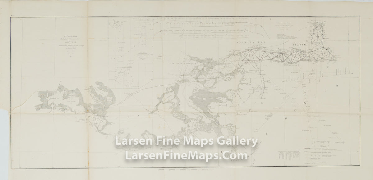 Sketch H Showing the Progress of the Survey in Section No. 8 1846 - 1855 U.S. Coast Survey