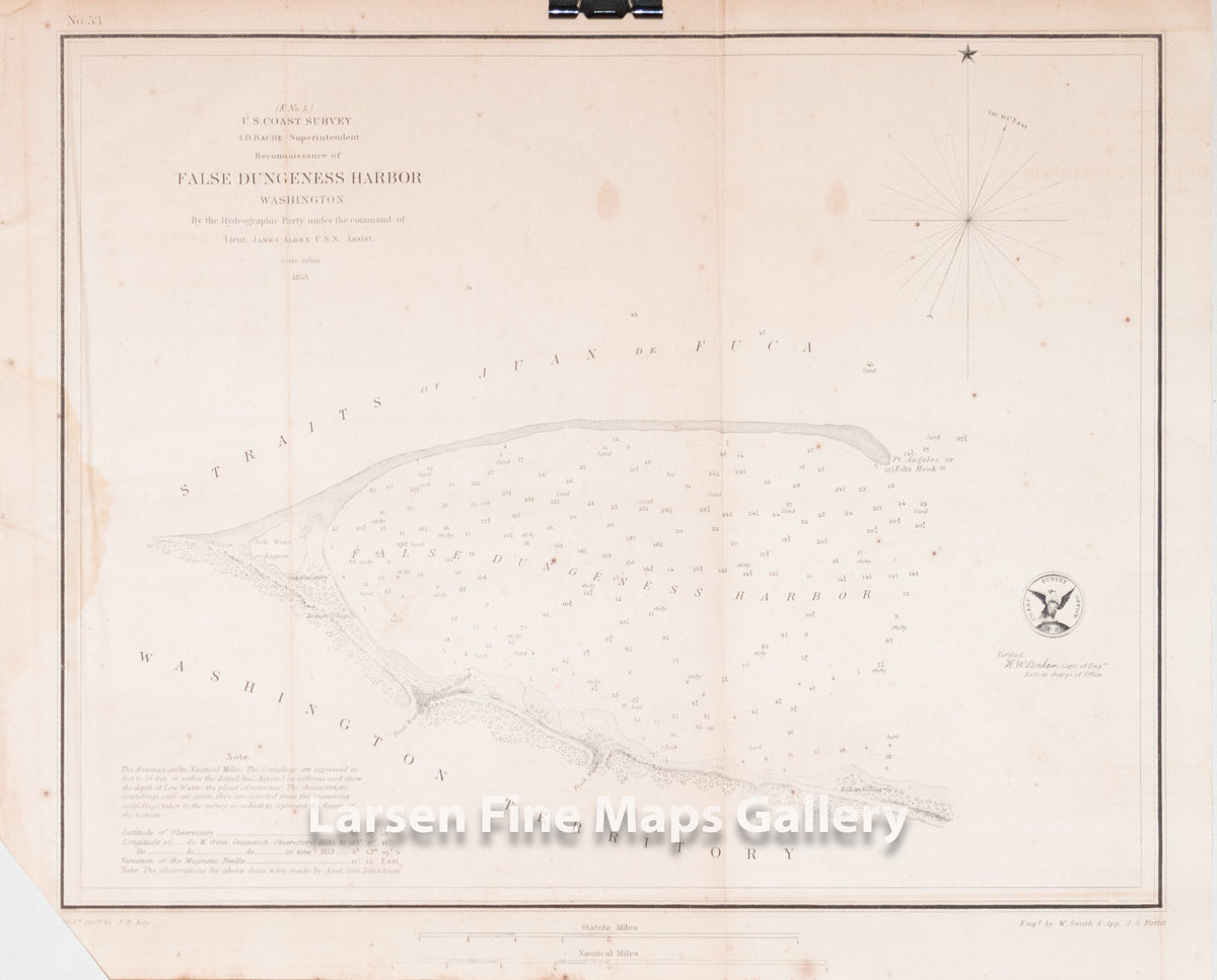 Reconnaissance of False Dungeness Harbor Washington U.S. Coast Survey