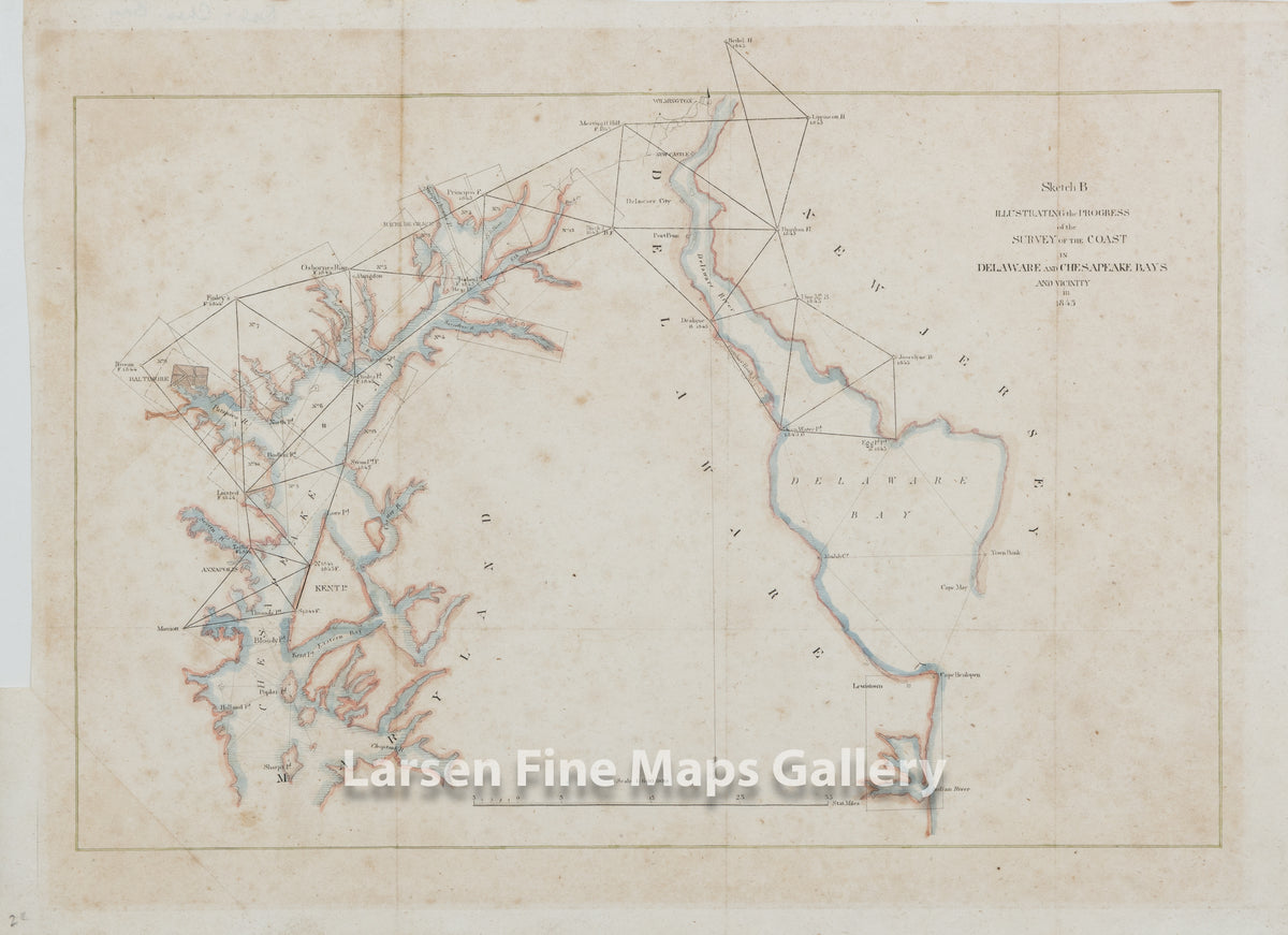 The Coast in Delaware and Chesapeake Bays and Vicinity in 1845, U.S. Coast Survey