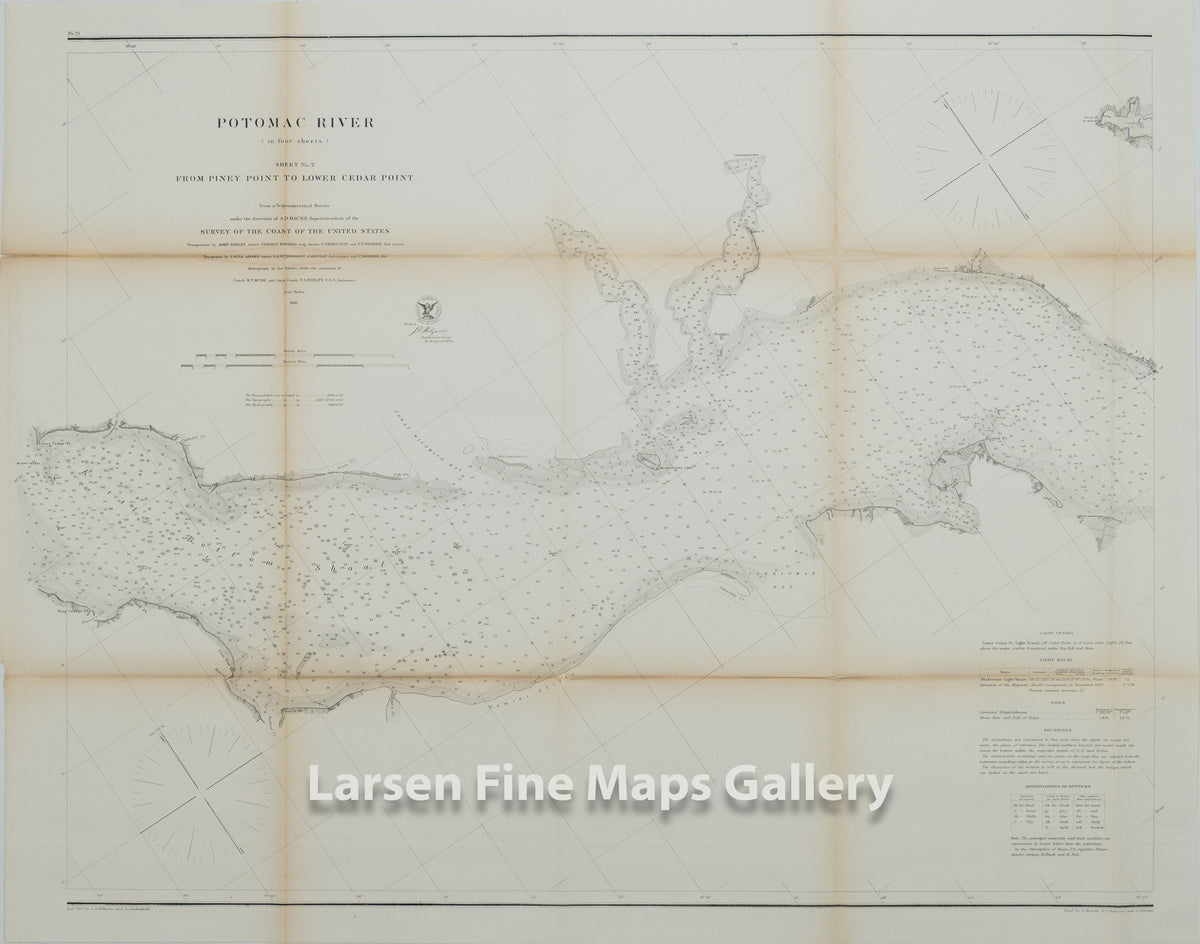 Potomac River (in four sheets), Sheet No. 2 From Piney Point to Lower Cedar Point U.S. Coast Survey