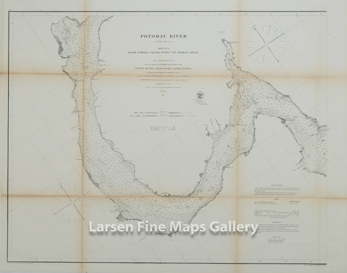 Potomac River (in four sheets), Sheet No. 3 From Lower Cedar Point to Indian Head U.S. Coast Survey