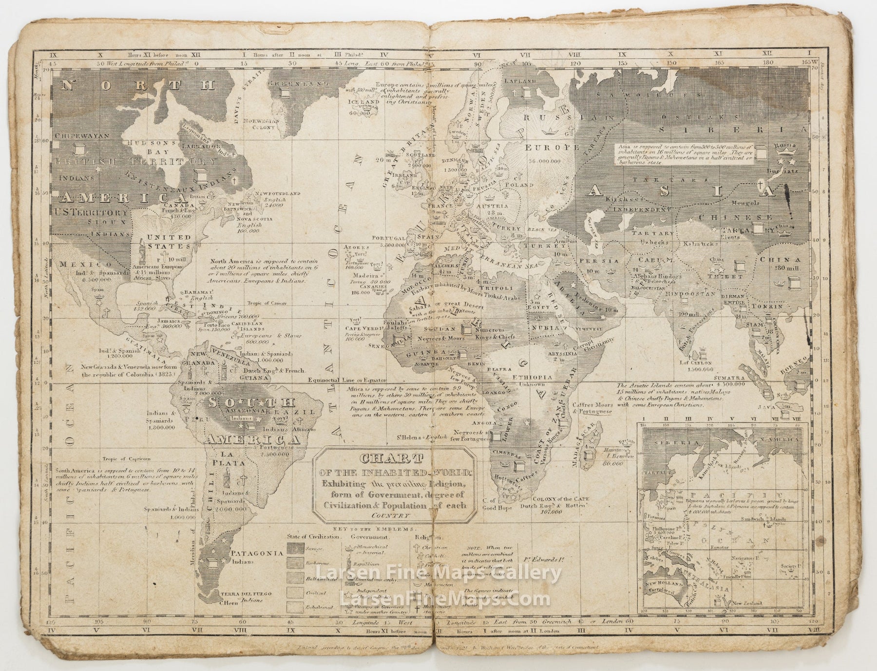 School Atlas to Accompany Woodbridge's Rudiments of Geography, Oliver D. Cooke and Sons, Hardford, example-5