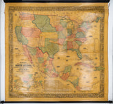 Monk's New American Map Exhibiting the larger portion of North America; Embracing the United States and Territories, Mexico and Central America, including  the West India Islands, the Canadas, New Brunswick, and Nova Scotia, Monk, Jacob