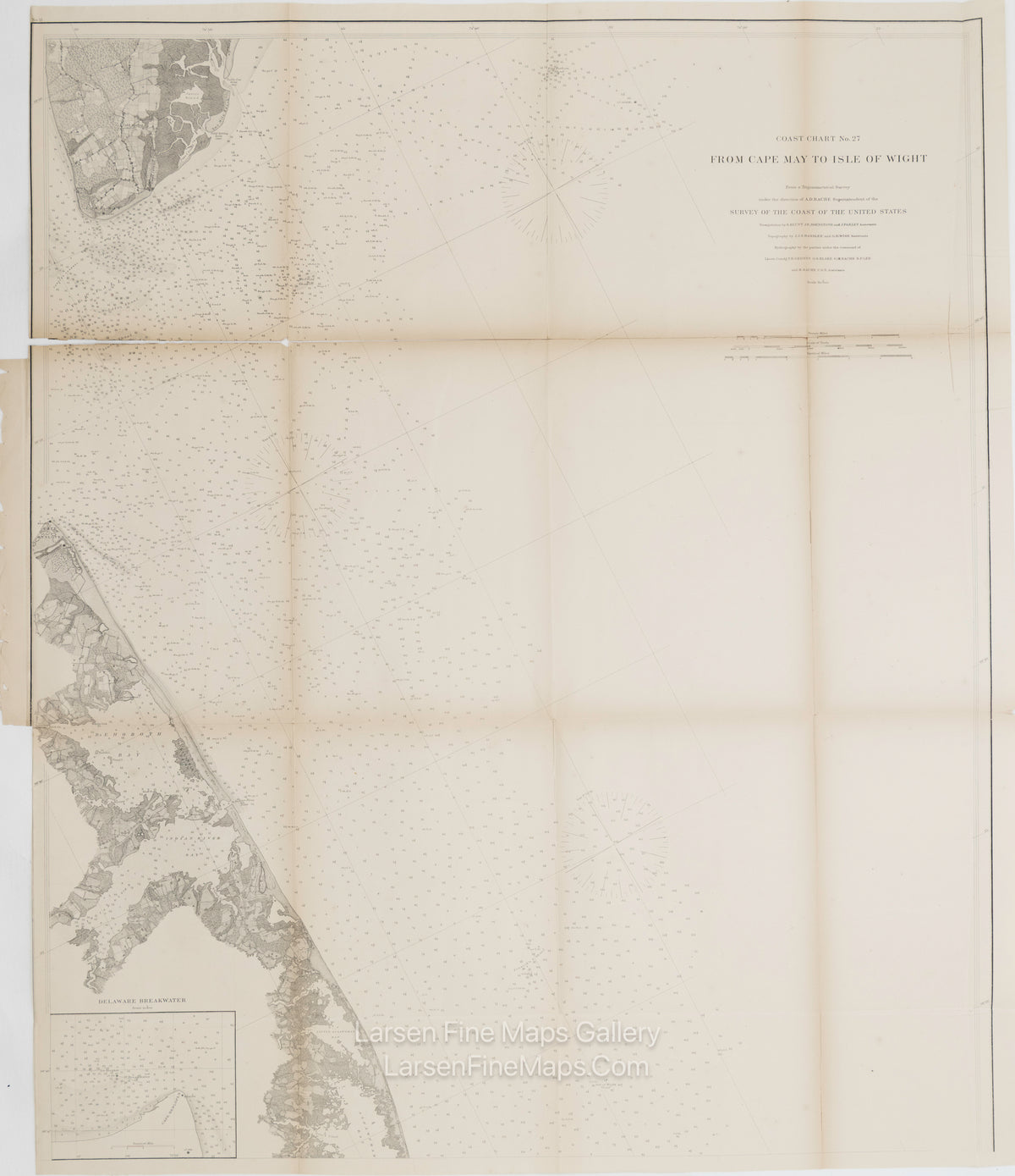 Coast Chart No. 27, From Cape May to Isle of Wight U.S. Coast Survey