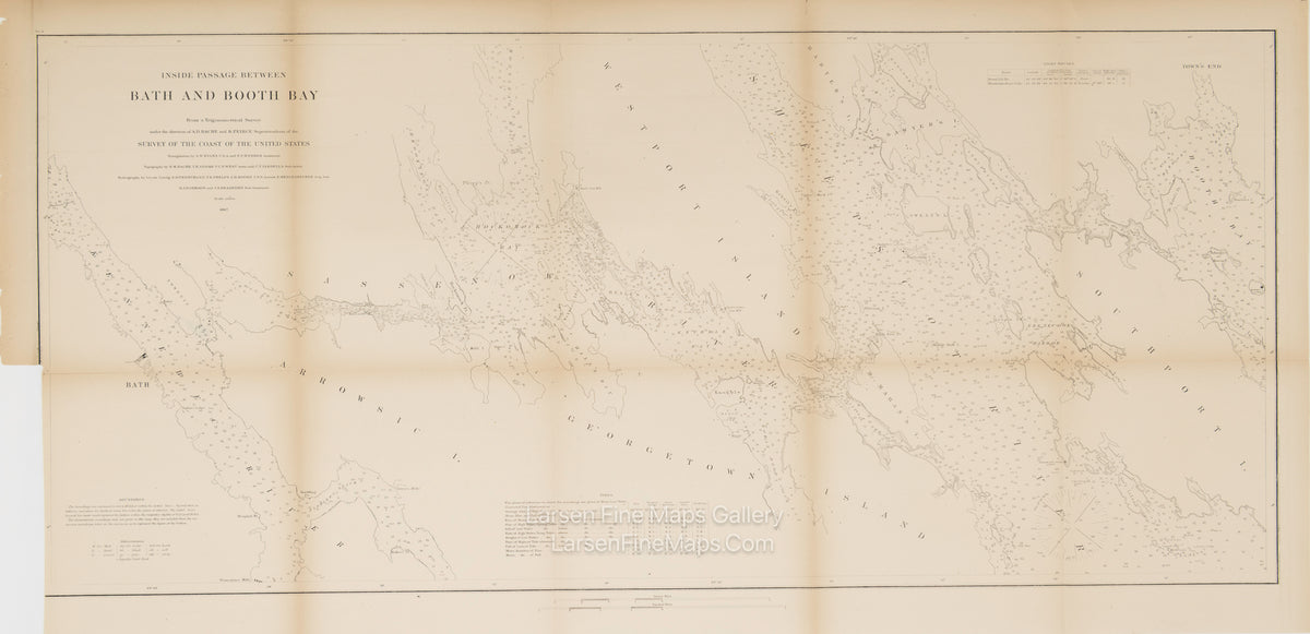 Inside Passage Between Bath and Booth Bay U.S. Coast Survey