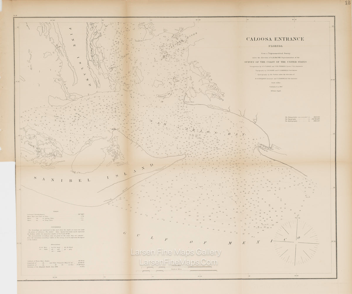 Caloosa Entrance Florida U.S. Coast Survey