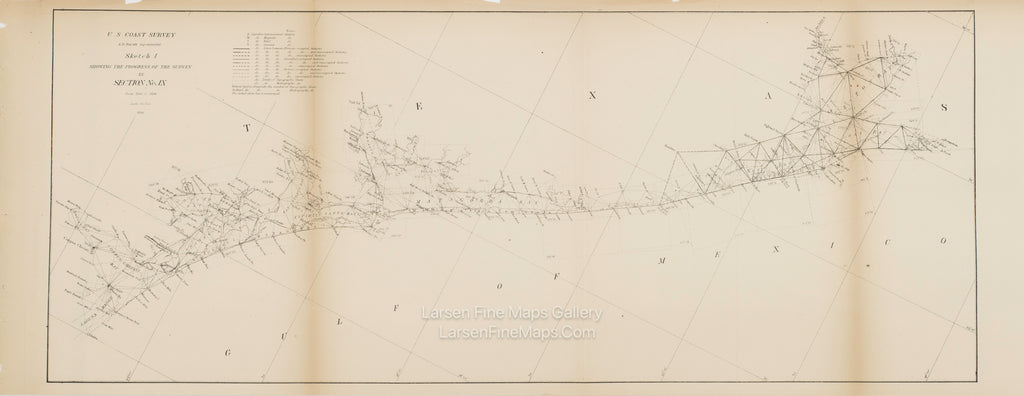 Sketch I Showing the Progress of the Survey in Section No. IX From 184