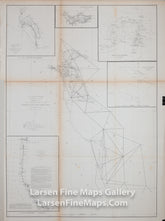 Sketch J Showing the Progress of the Survey on the Western Coast of the United States Sections X & XI From 1850 to 1854 U.S. Coast Survey