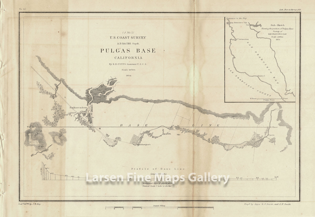 J No. 5 Pulgas Base California U.S. Coast Survey