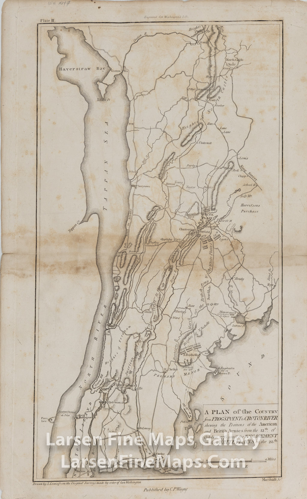 A PLAN of the Country from FROG'S POINT to CROTON RIVER showing the Po