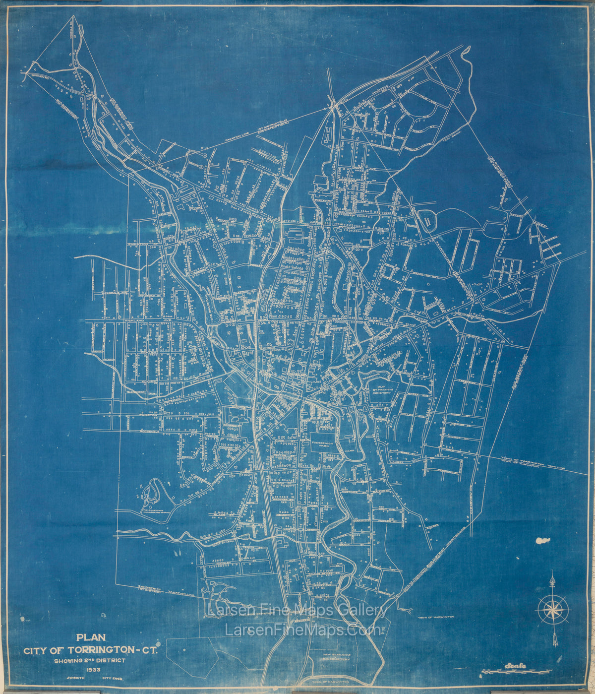 Plan City of Torrington, Connecticut, Showing 2nd District