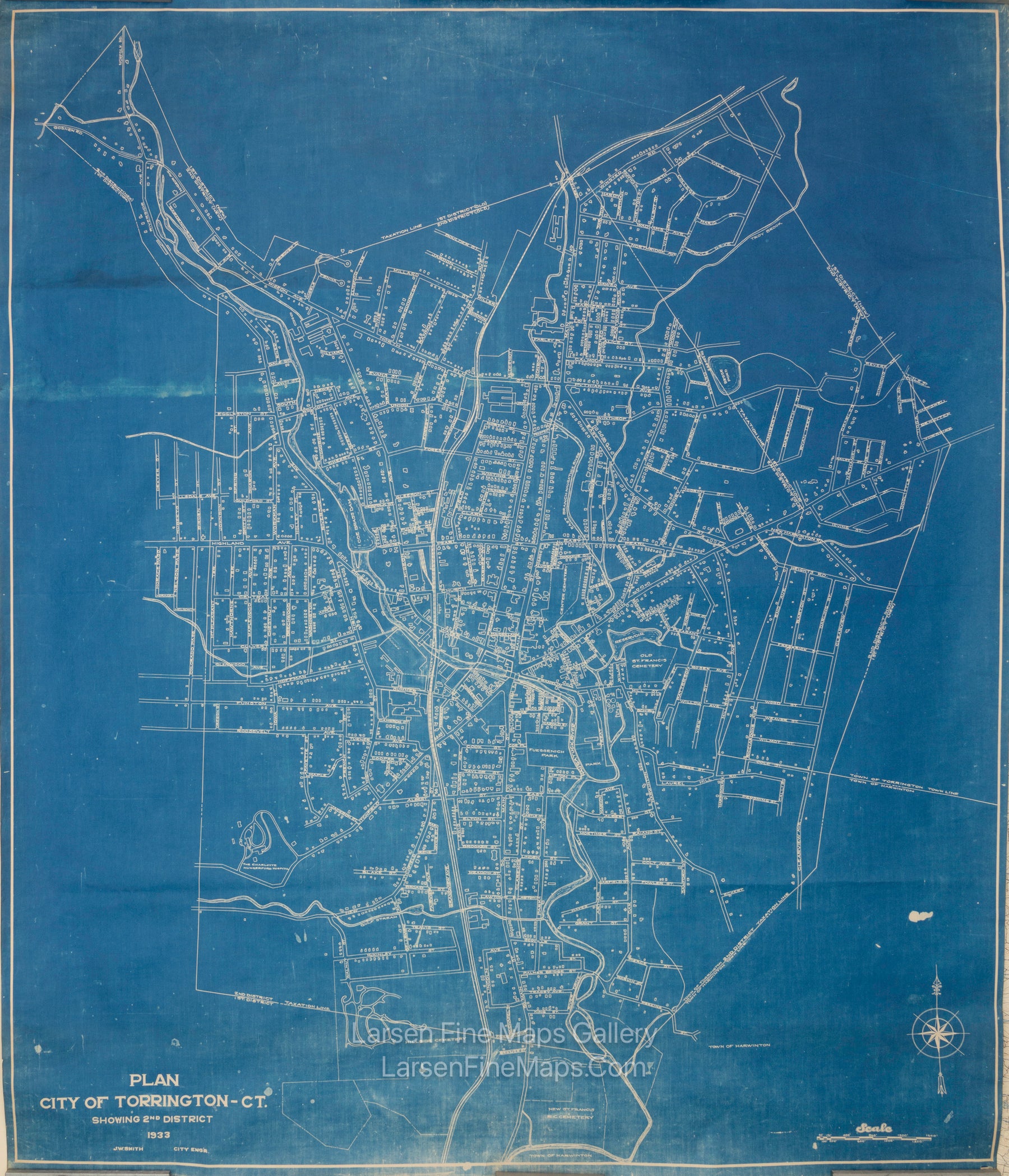 Plan City of Torrington, Connecticut, Showing 2nd District