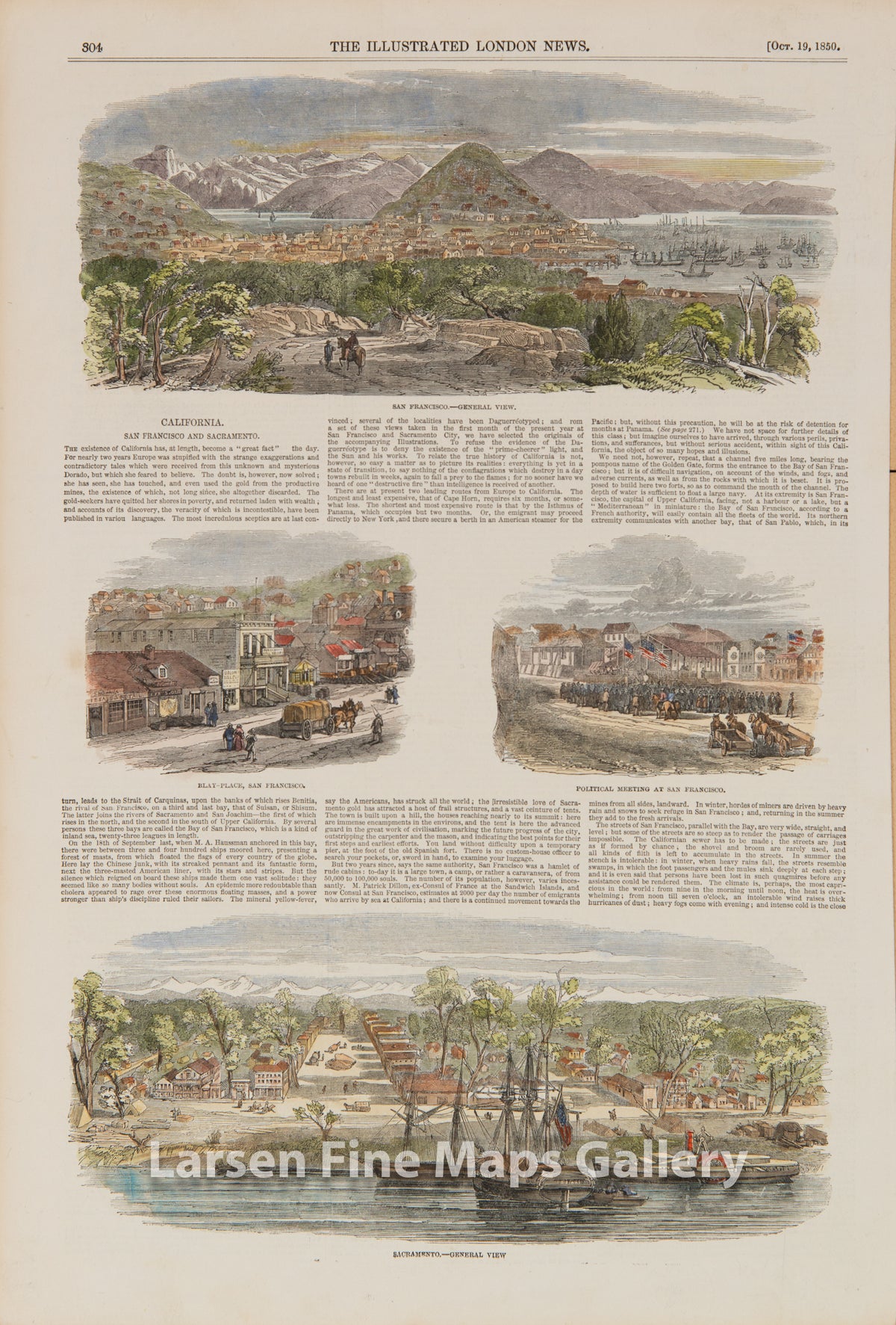 California, San Francisco and Sacramento, The Illustrated London News