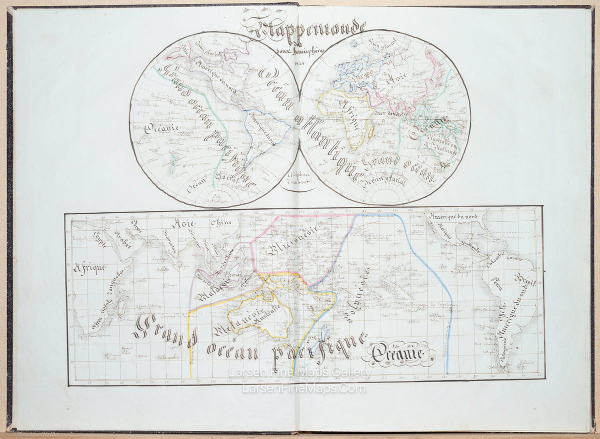 Adolphine Trinchant 1844 World Atlas