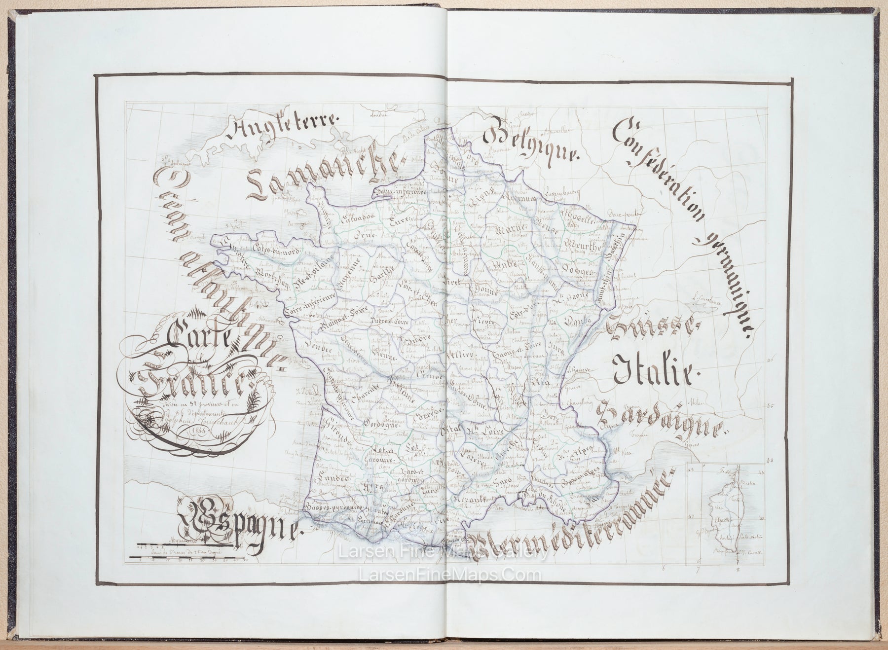 Adolphine Trinchant 1844 World Atlas