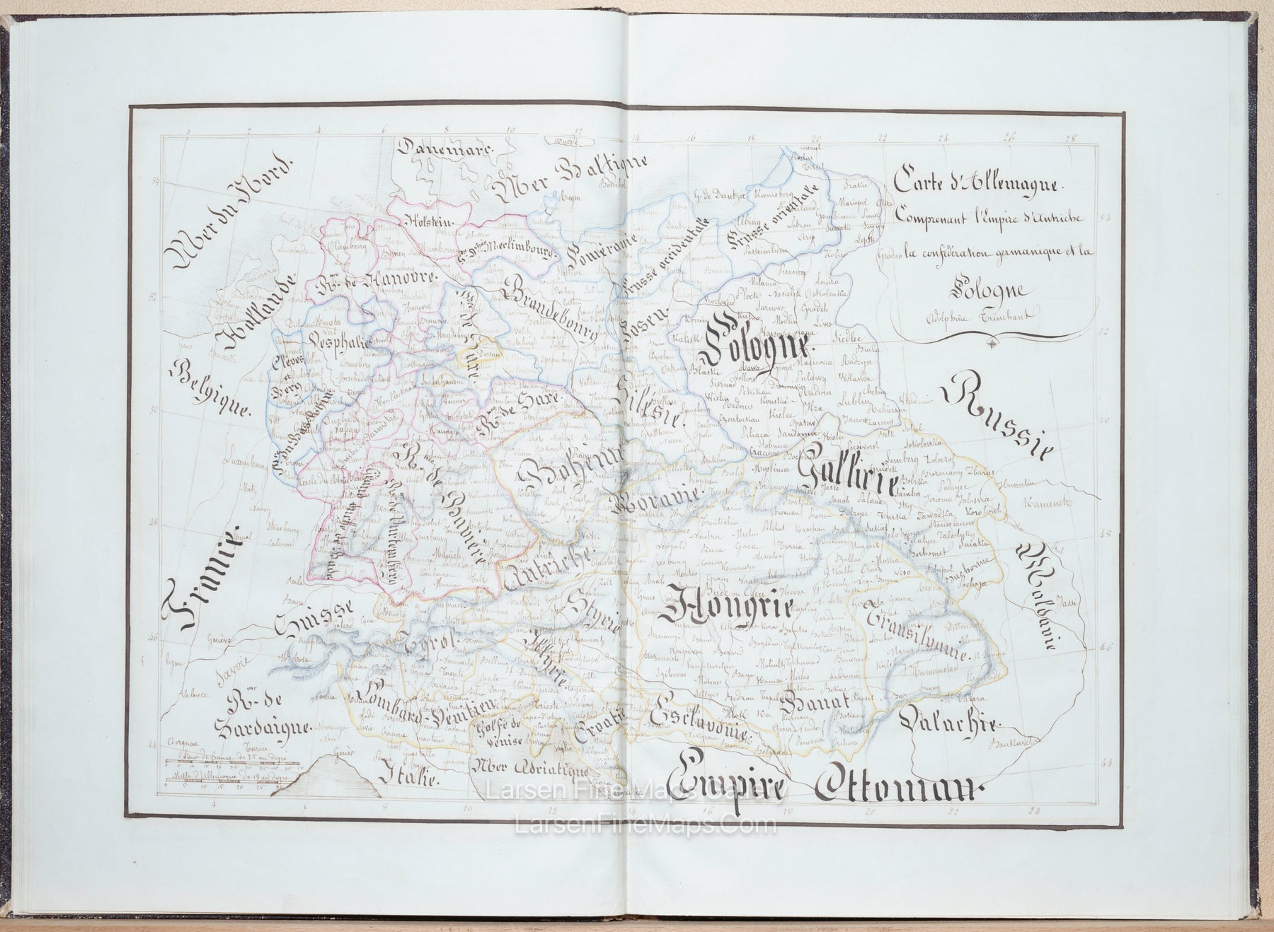 Adolphine Trinchant 1844 World Atlas