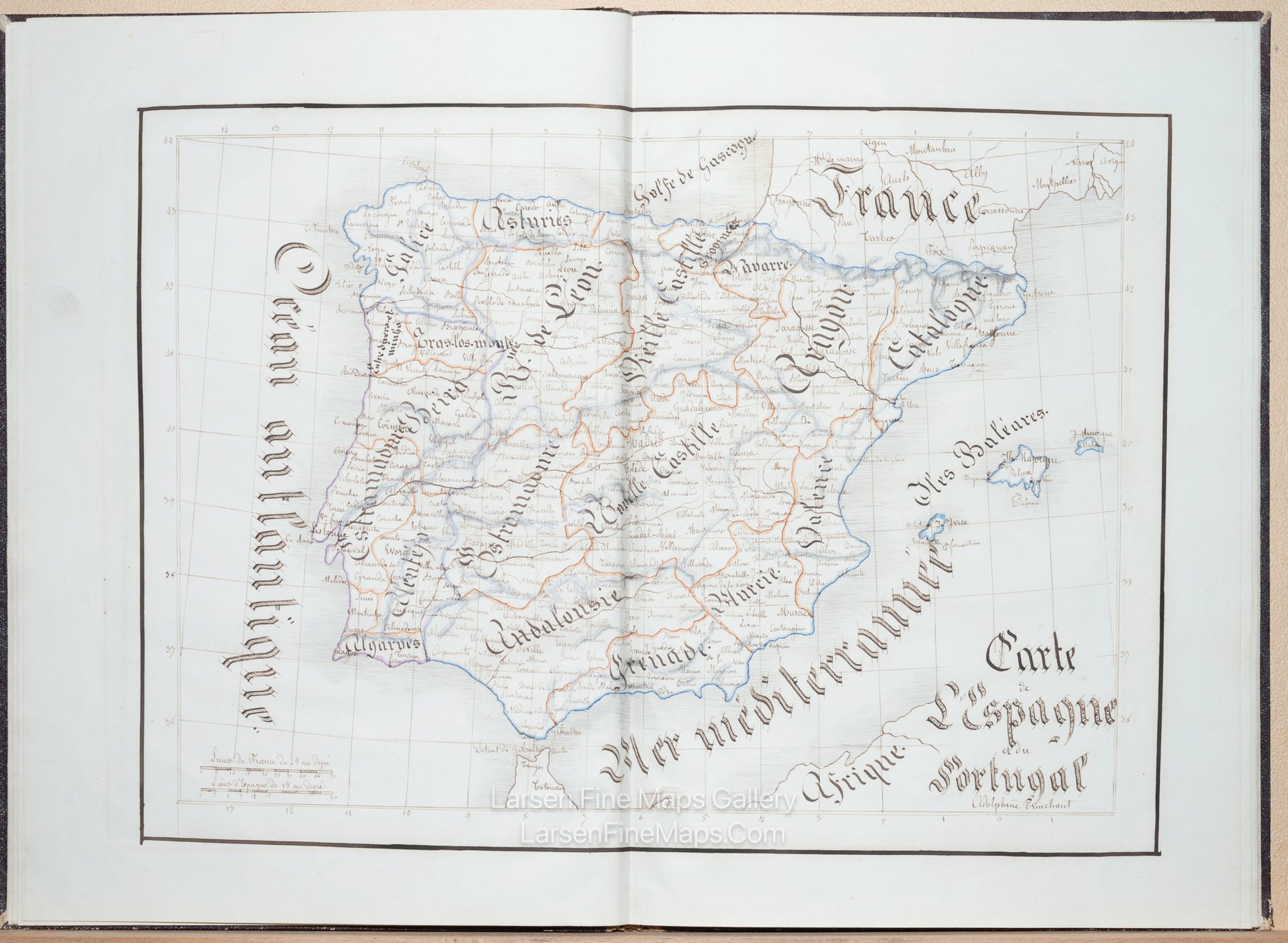 Adolphine Trinchant 1844 World Atlas