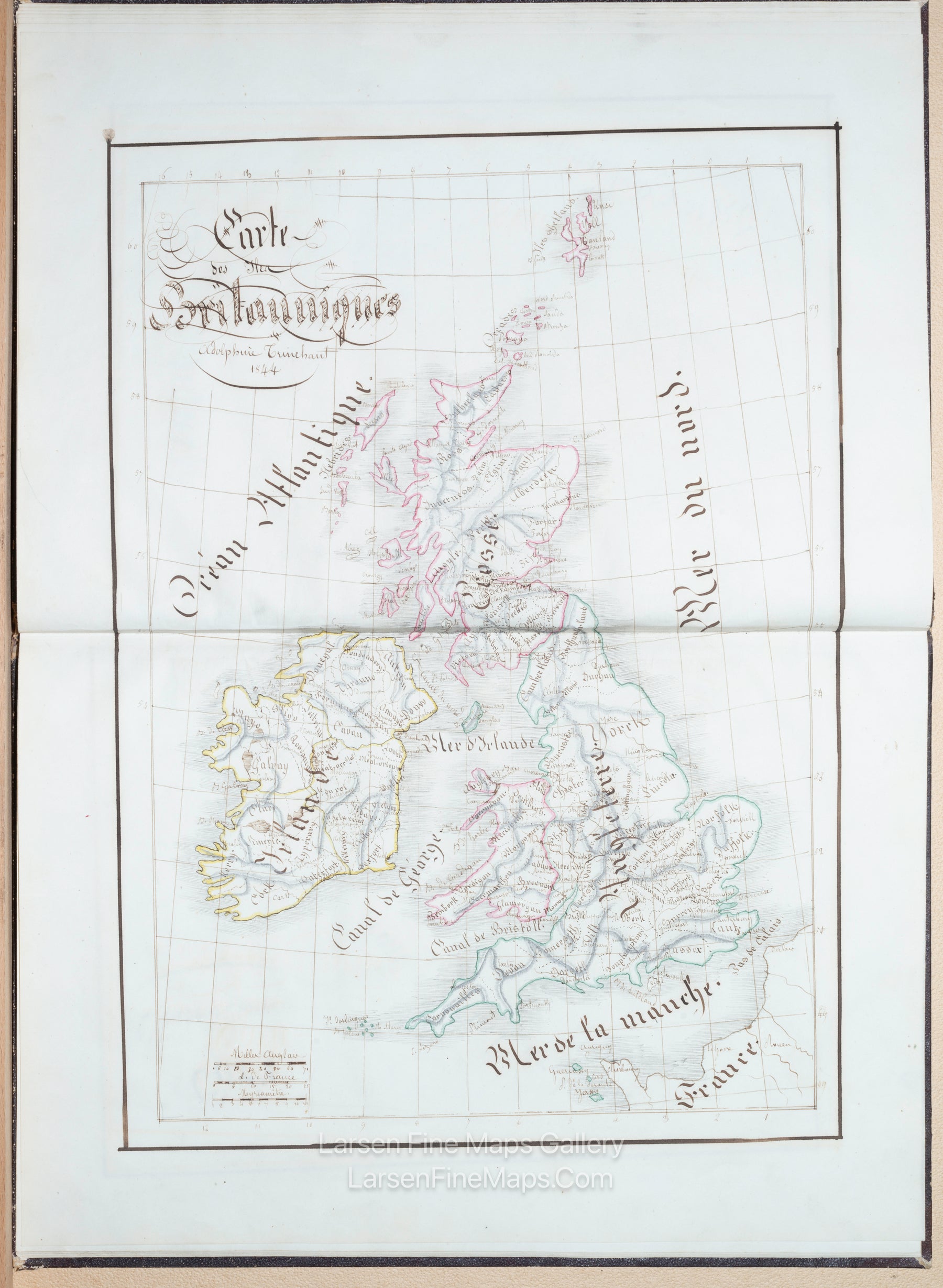 Adolphine Trinchant 1844 World Atlas