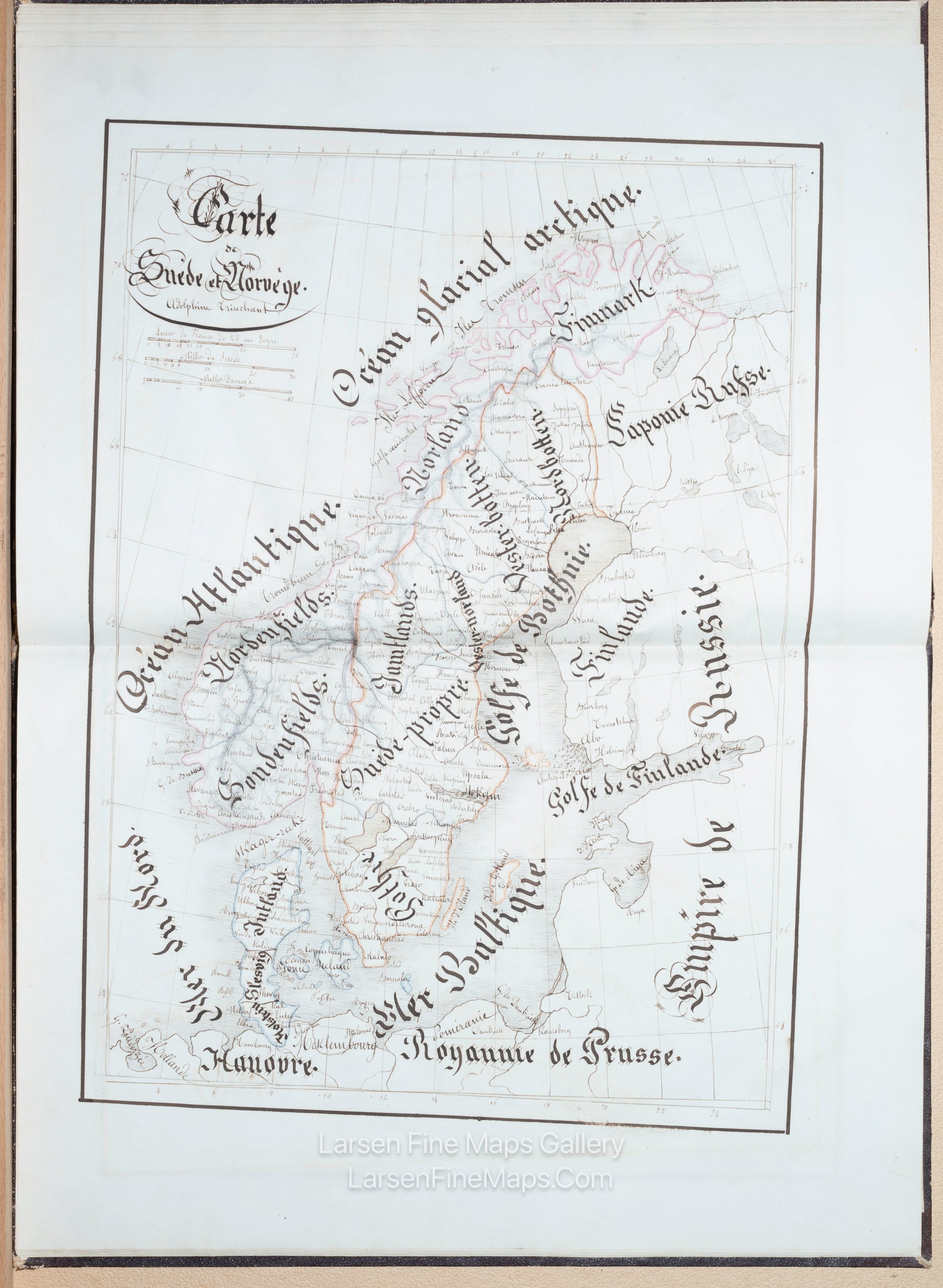 Adolphine Trinchant 1844 World Atlas