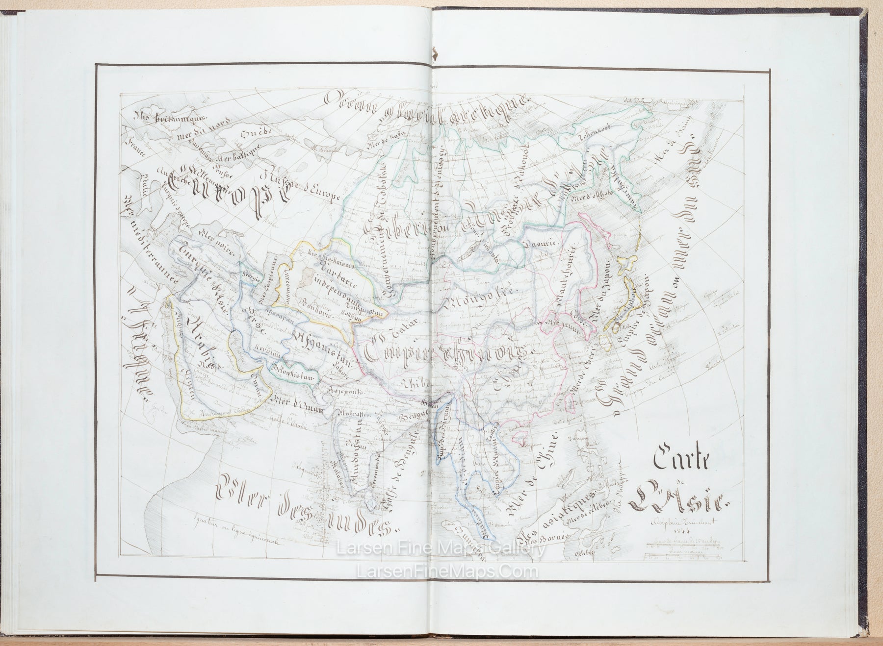 Adolphine Trinchant 1844 World Atlas