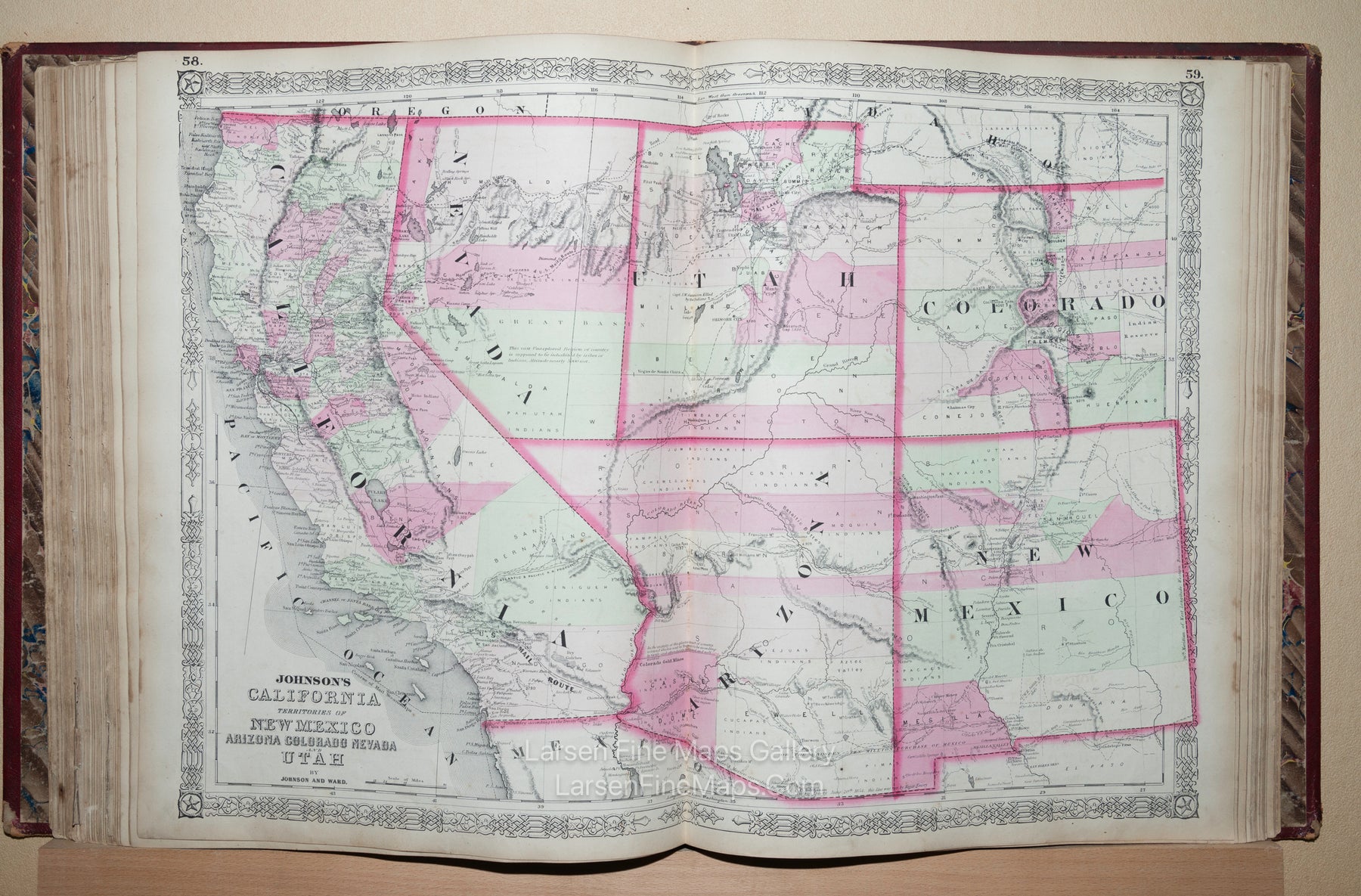 Johnson's New Illustrated Family Atlas of The World with Descriptions