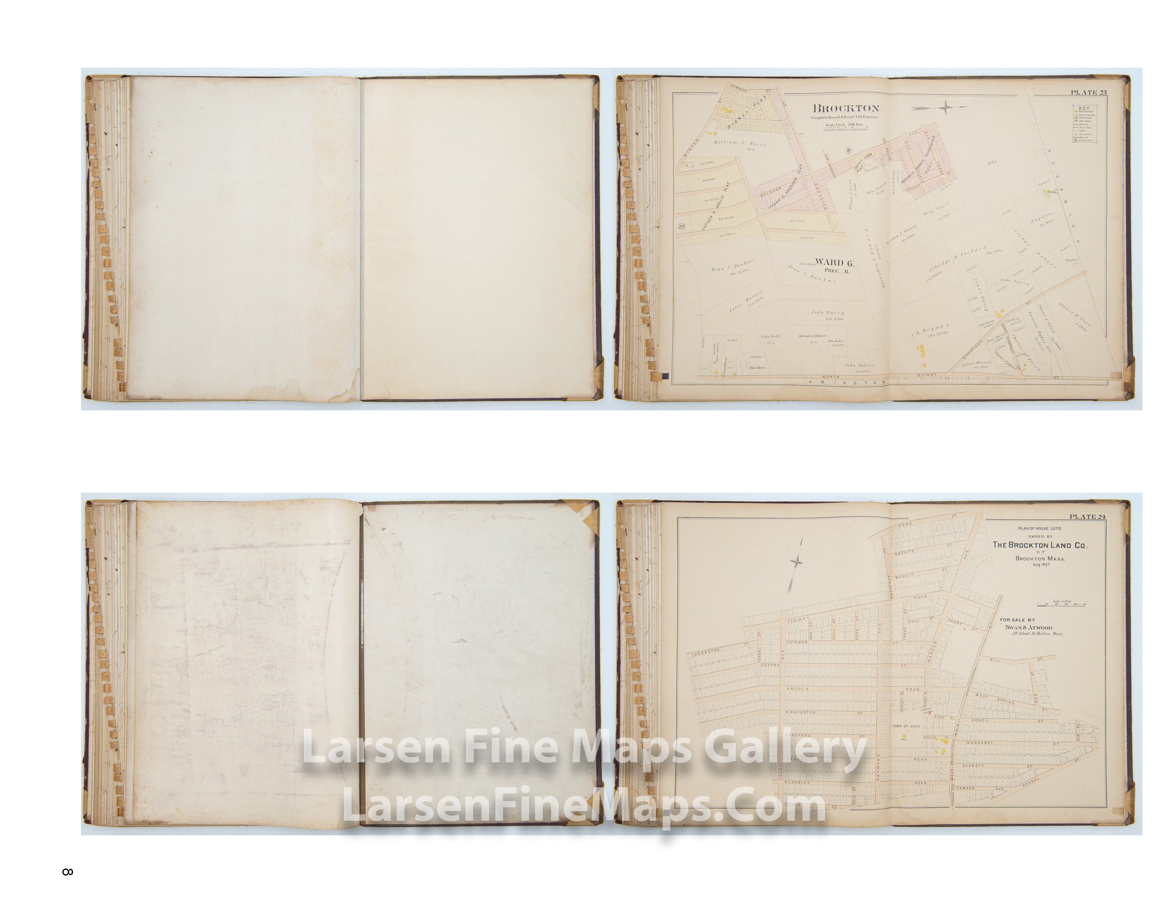 Atlas of The City of Brockton Massachusetts, Hayward & Howard, Details Three