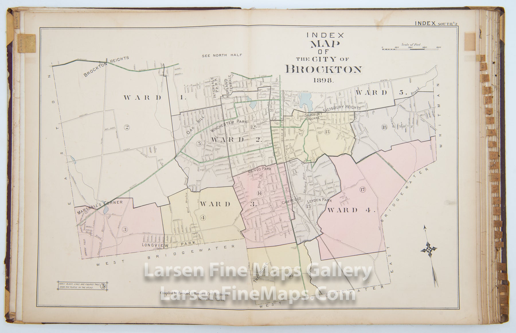 Atlas of The City of Brockton Massachusetts, Hayward & Howard, Details One