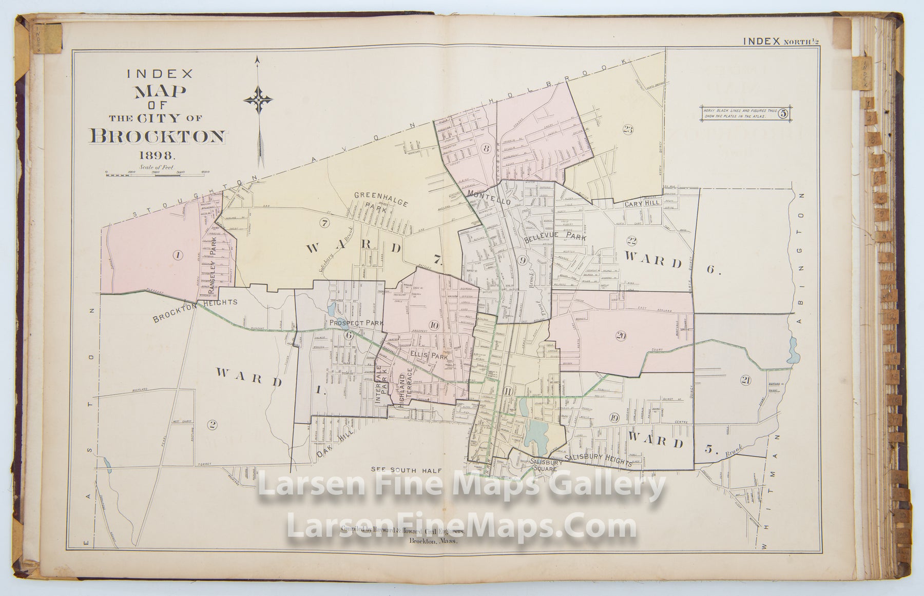 Atlas of The City of Brockton Massachusetts, Hayward & Howard, Details Two