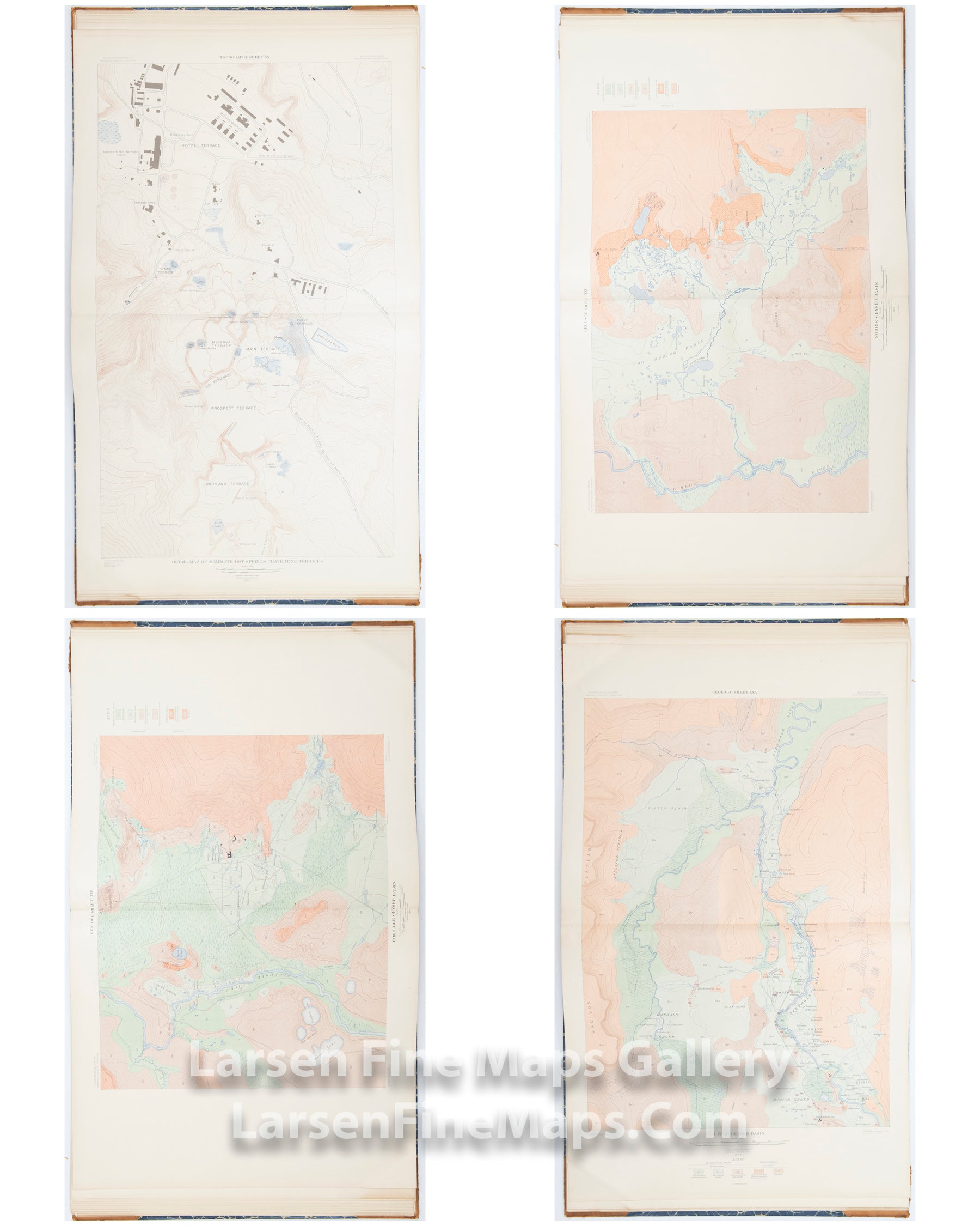 Atlas to Accompany Monograph XXXII on Geology of Yellowstone National Park USGS Arnold Hague Detail 8