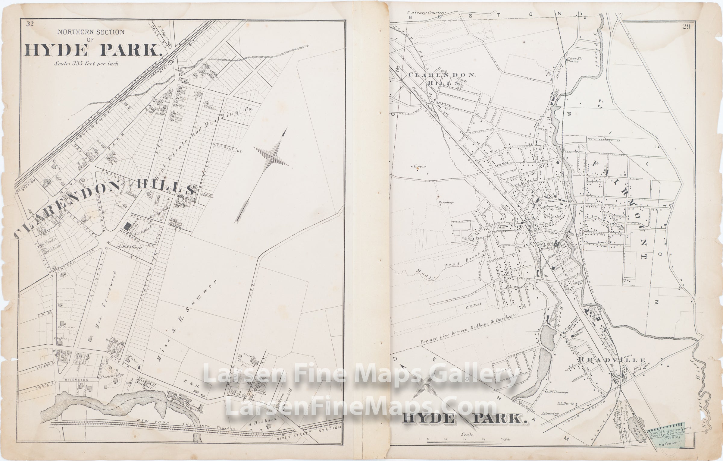 Central Section of Hyde Park, Clarendon Hills, Fairmount, Comstock Cline,  Edward Busch, details