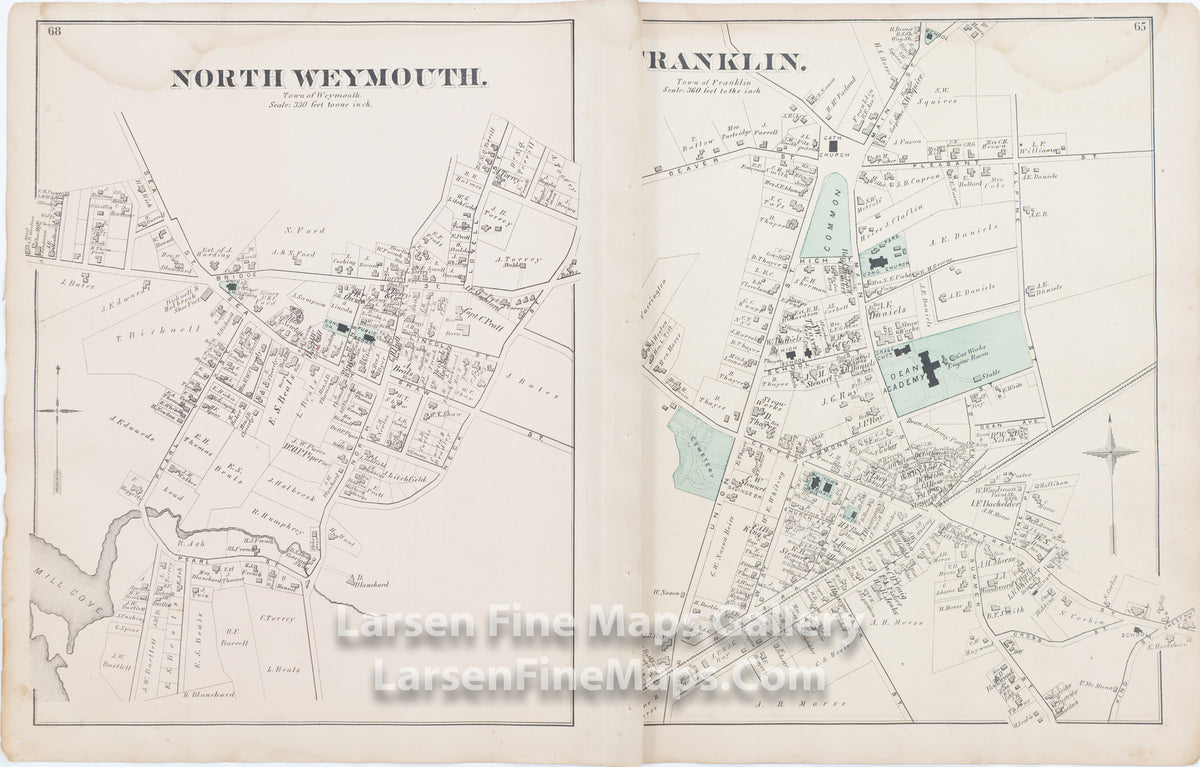 Weymouth, North Weymouth, Franklin, Comstock Cline,  Edward Busch, details