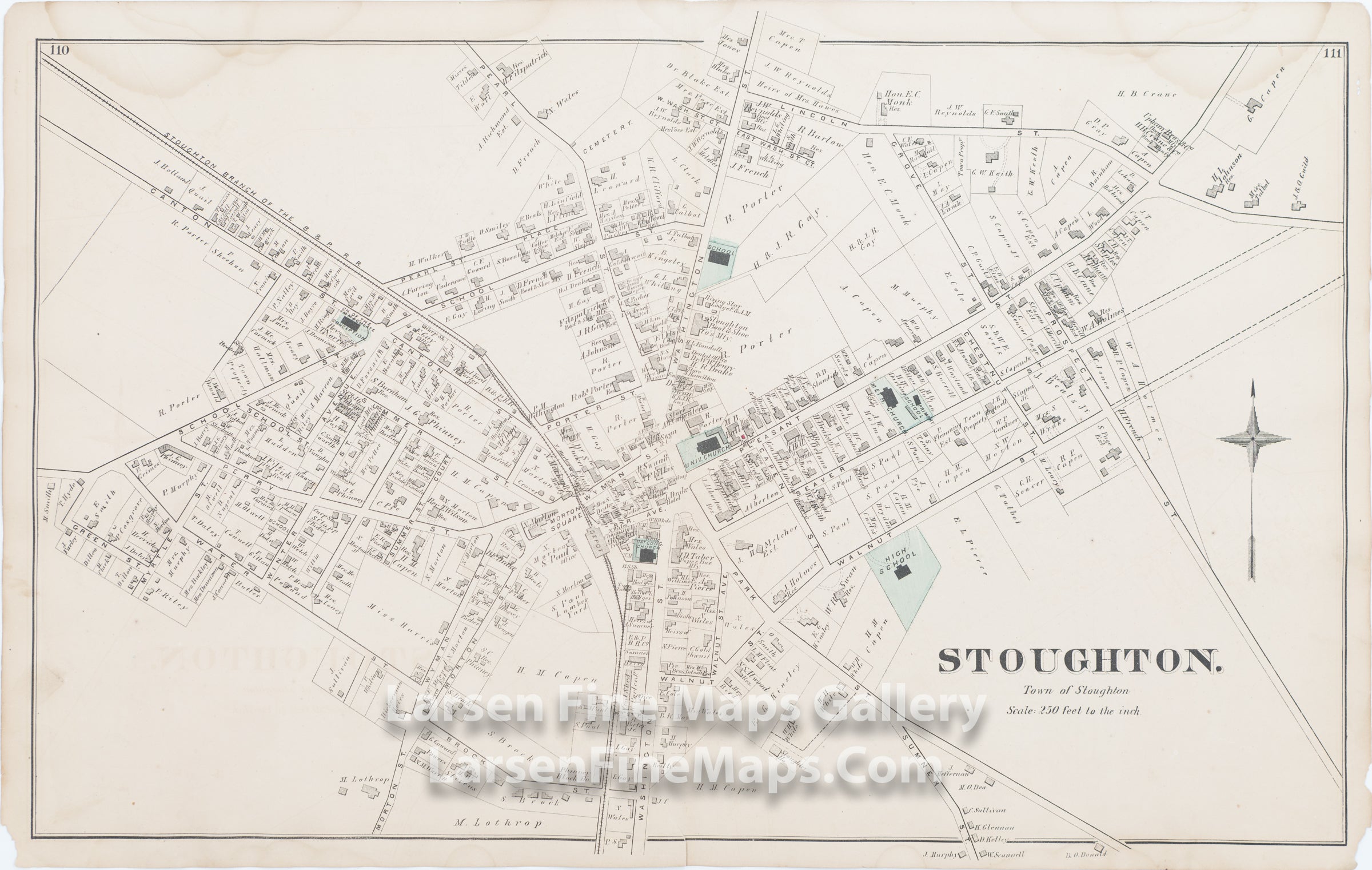 Stoughton, Town of Stoughton, Belcher's Corner, North Stoughton, West Stoughton, Comstock Cline,  Edward Busch