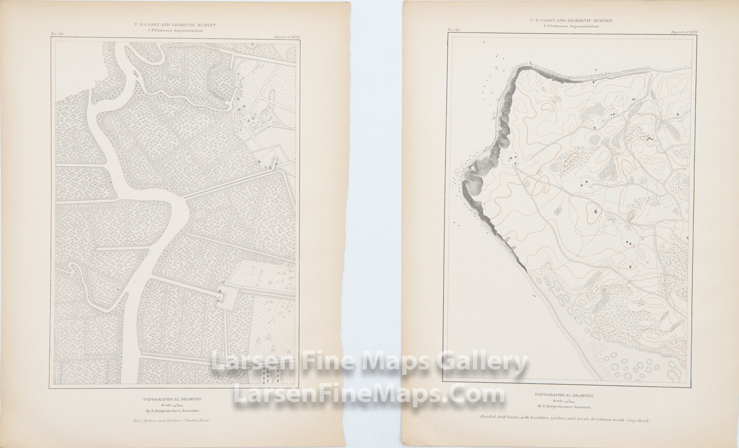 Topographic Drawings by E. Hergesheimer, Assistant. U.S. Coast Survey