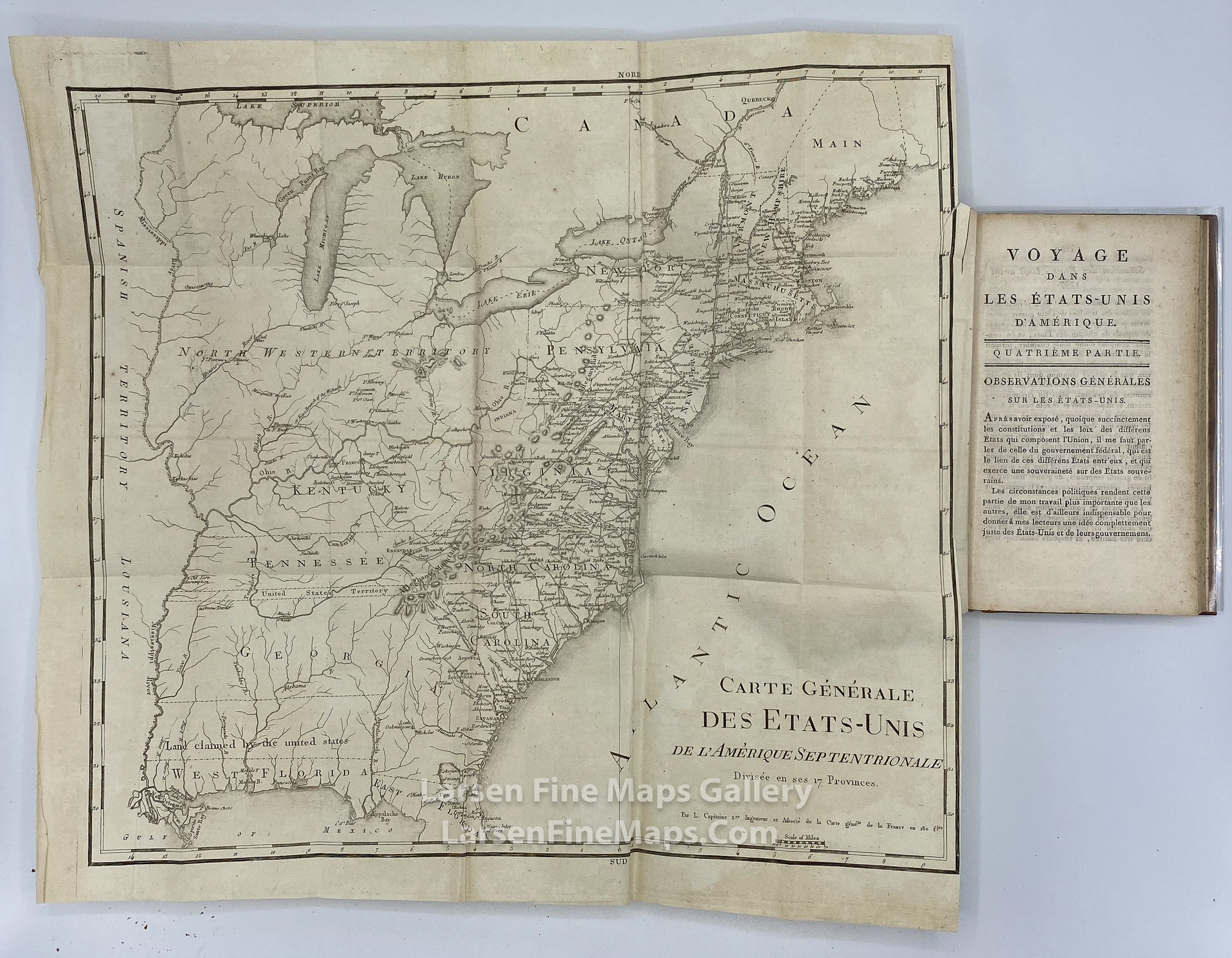 Voyage dans les États-Unis d'Amerique, Eight Volumes with Maps, La Rochefoucauld-Liancourt, example-3