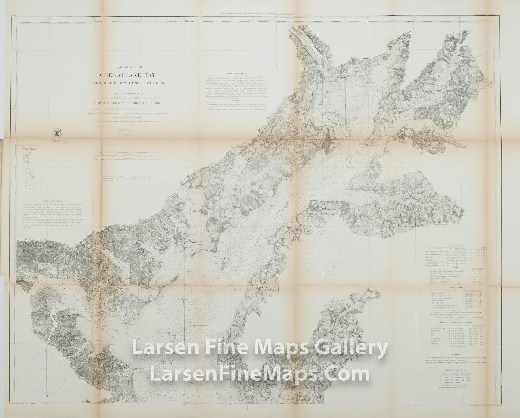 Coast Chart No. 31 Chesapeake Bay -From Head of Bay to Magothy River U.S. Coast Survey