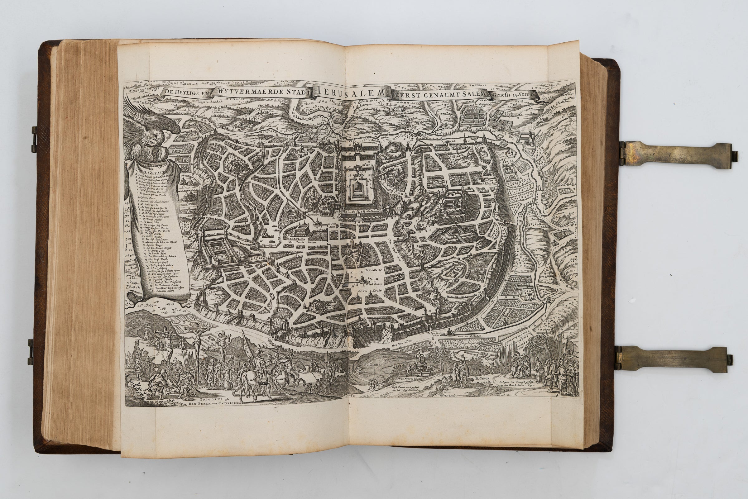 Biblia, Dat is, Die Gantsche Heylige Schrifture, Vervattende Alle de Canonijcke Boecken des Ouden en des Nieuwen Testaments., Daniel Elzevier, Johan Elzevier, Amsterdam, Abraham van der Burgh. Dutch Bible with Nicolaes Visscher World Map-5