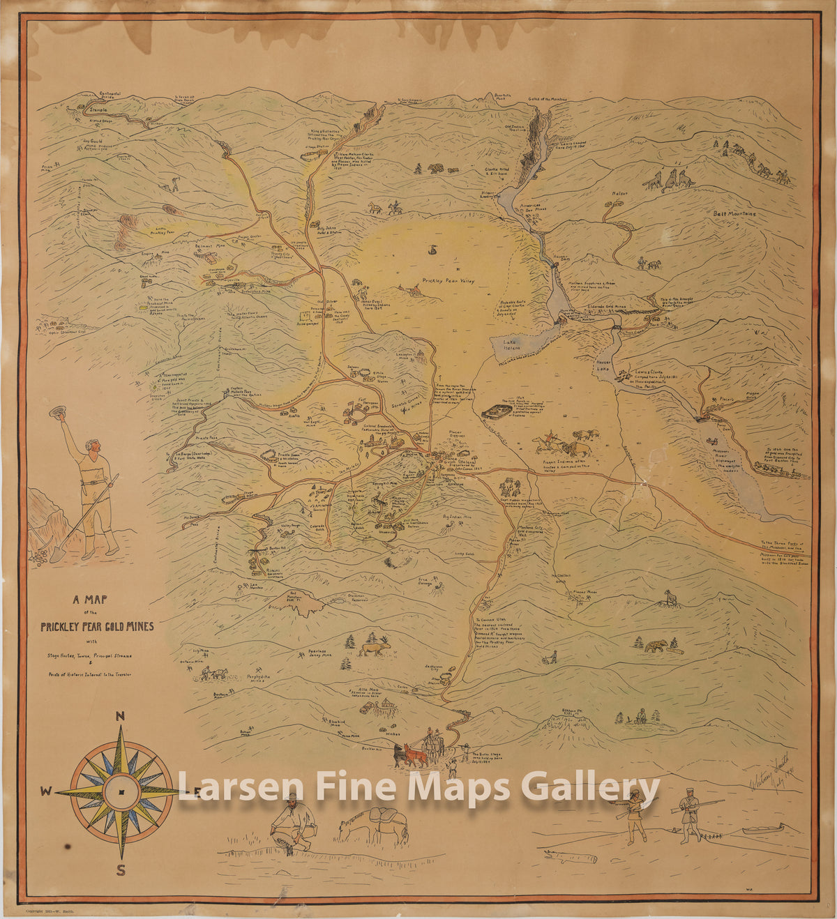 A Map of The Prickley Pear Gold Mines, Whitney Smith