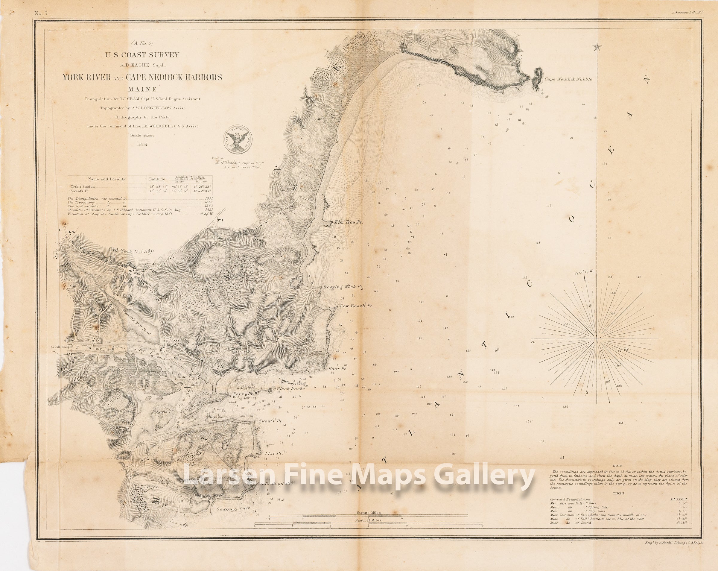 A No. 4 York River and Cape Neddick Harbors Maine U.S. Coast Survey