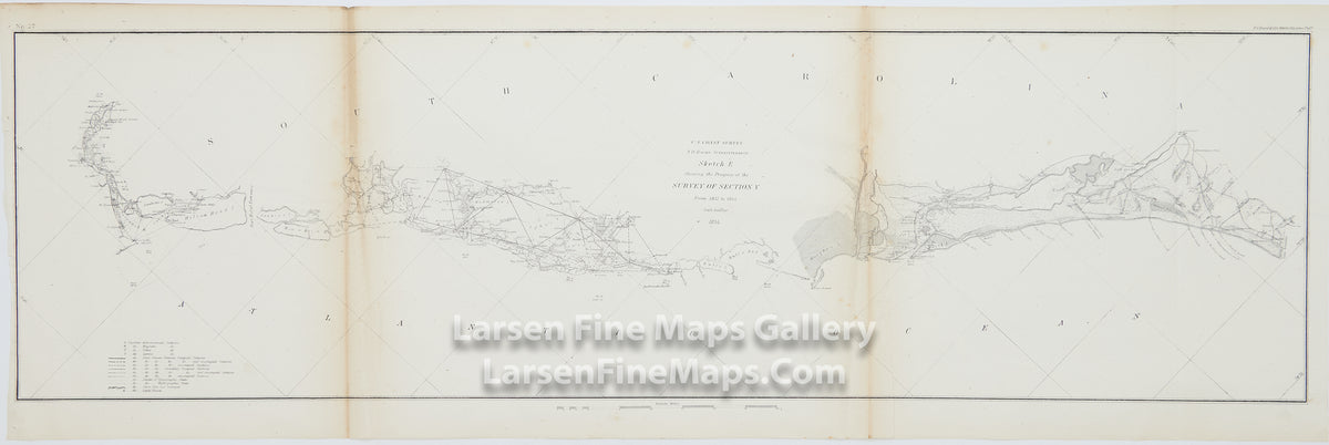 Sketch E Showing the Progress of the Survey of Section V from 1847 to 1854 U.S. Coast Survey