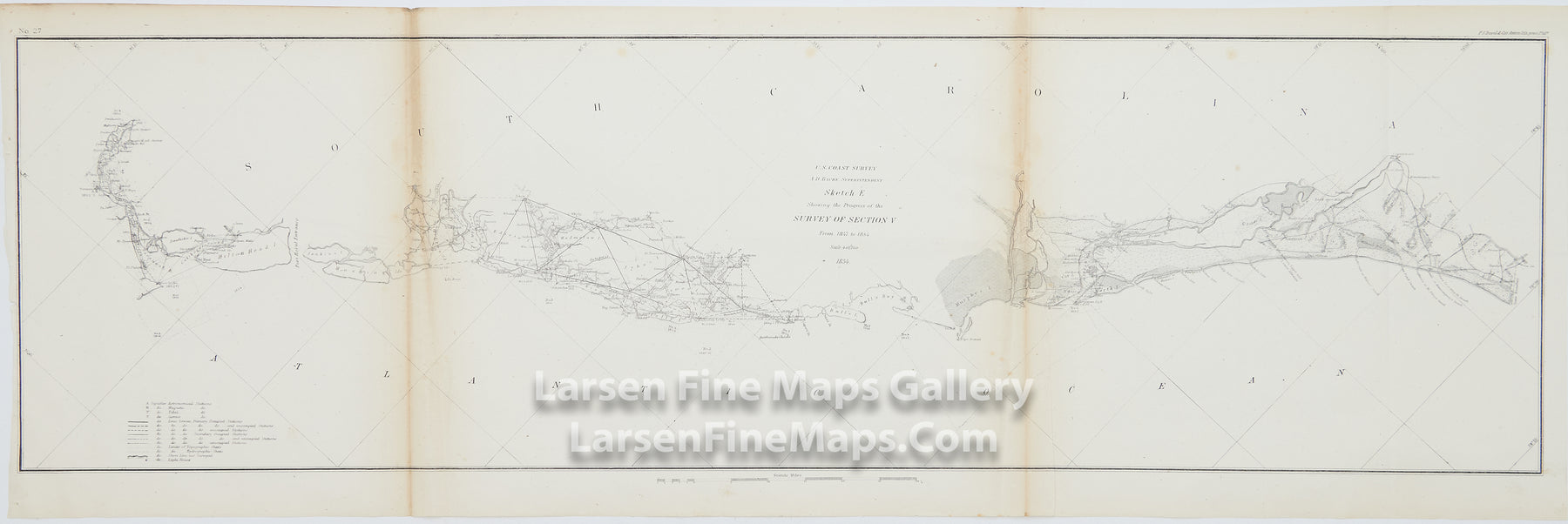 Sketch E Showing the Progress of the Survey of Section V from 1847 to 1854 U.S. Coast Survey