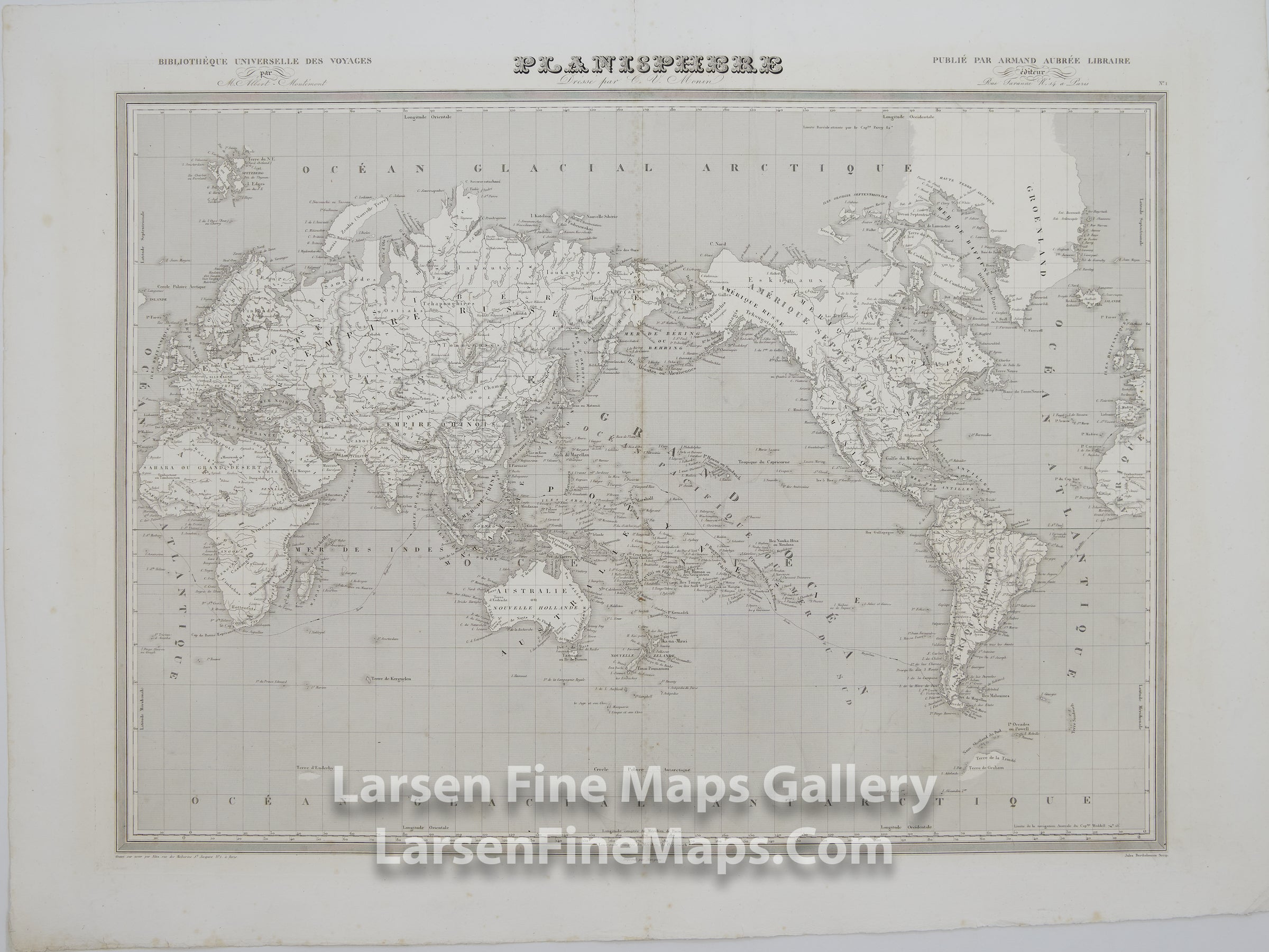 Planisphere - Dresse par Charles V. Monin