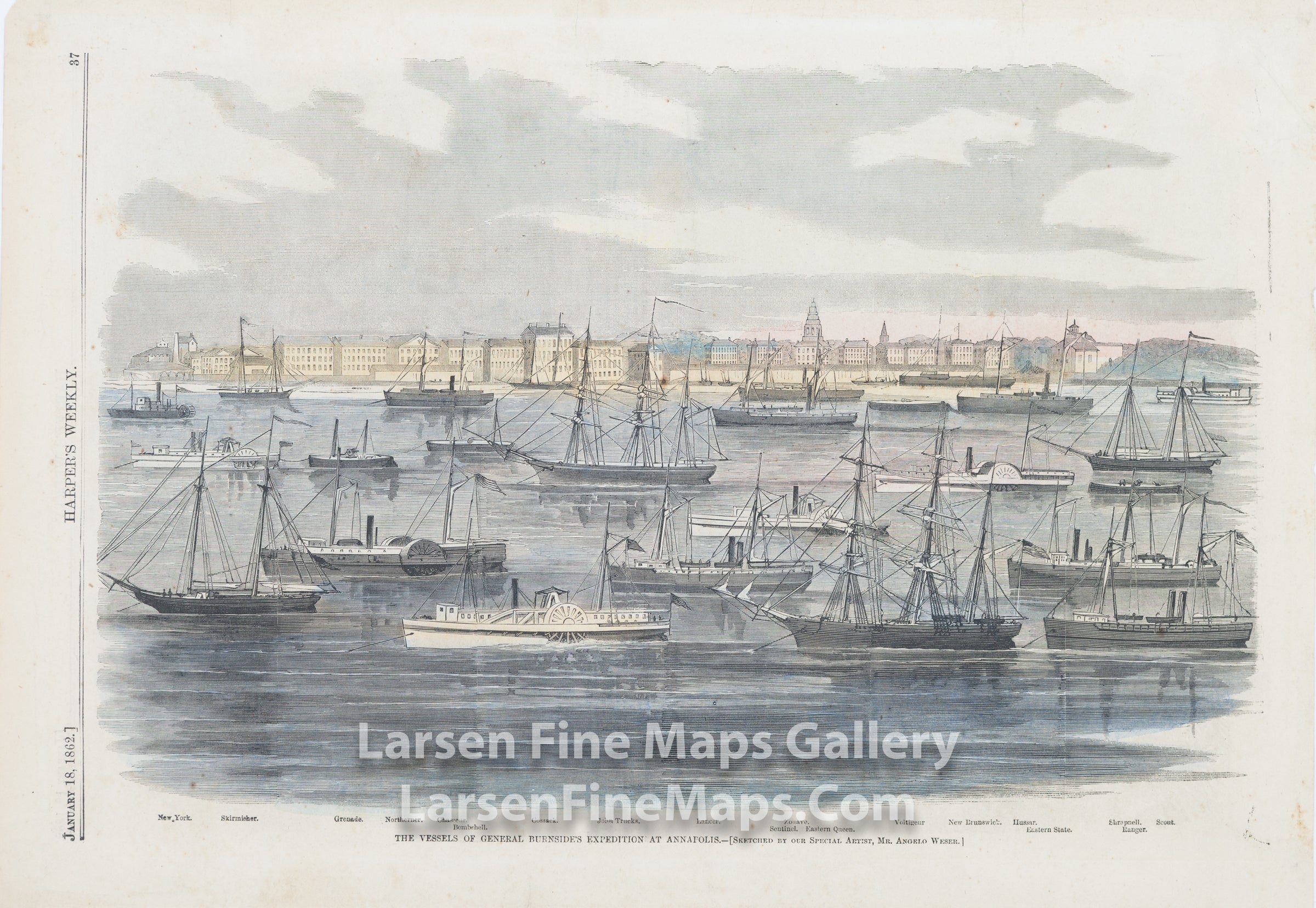 The Vessels of General Burnside's Expedition at Annapolis, Harper's Weekley