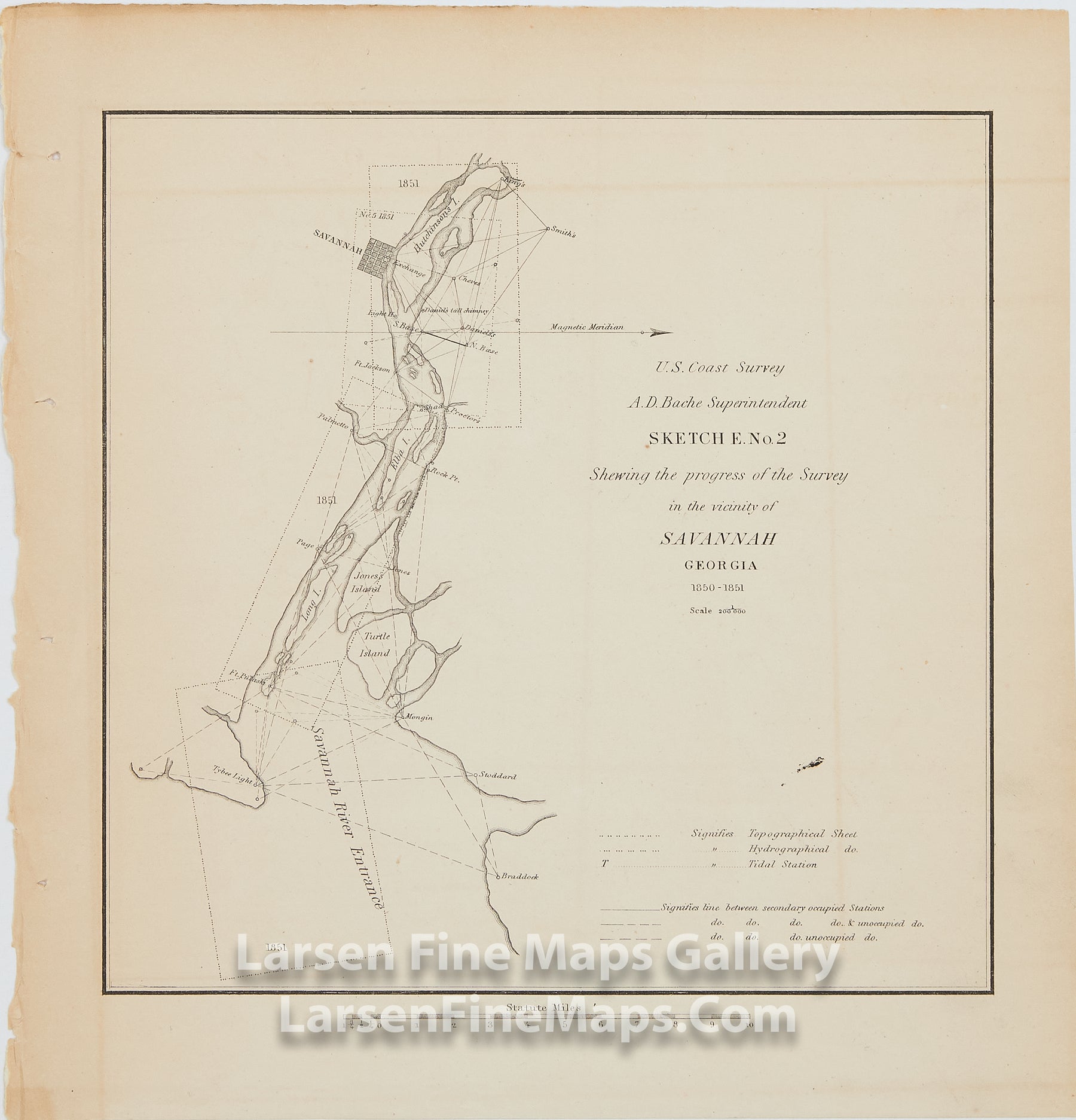 Sketch E. No. 2 Showing the Progress of the Survey in the Vicinity of Savannah Georgia U.S. Coast Survey