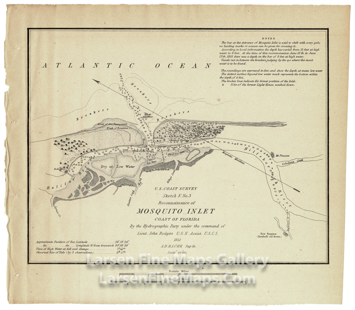 Reconnaissance of Mosquito Inlet Coast of Florida U.S. Coast Survey