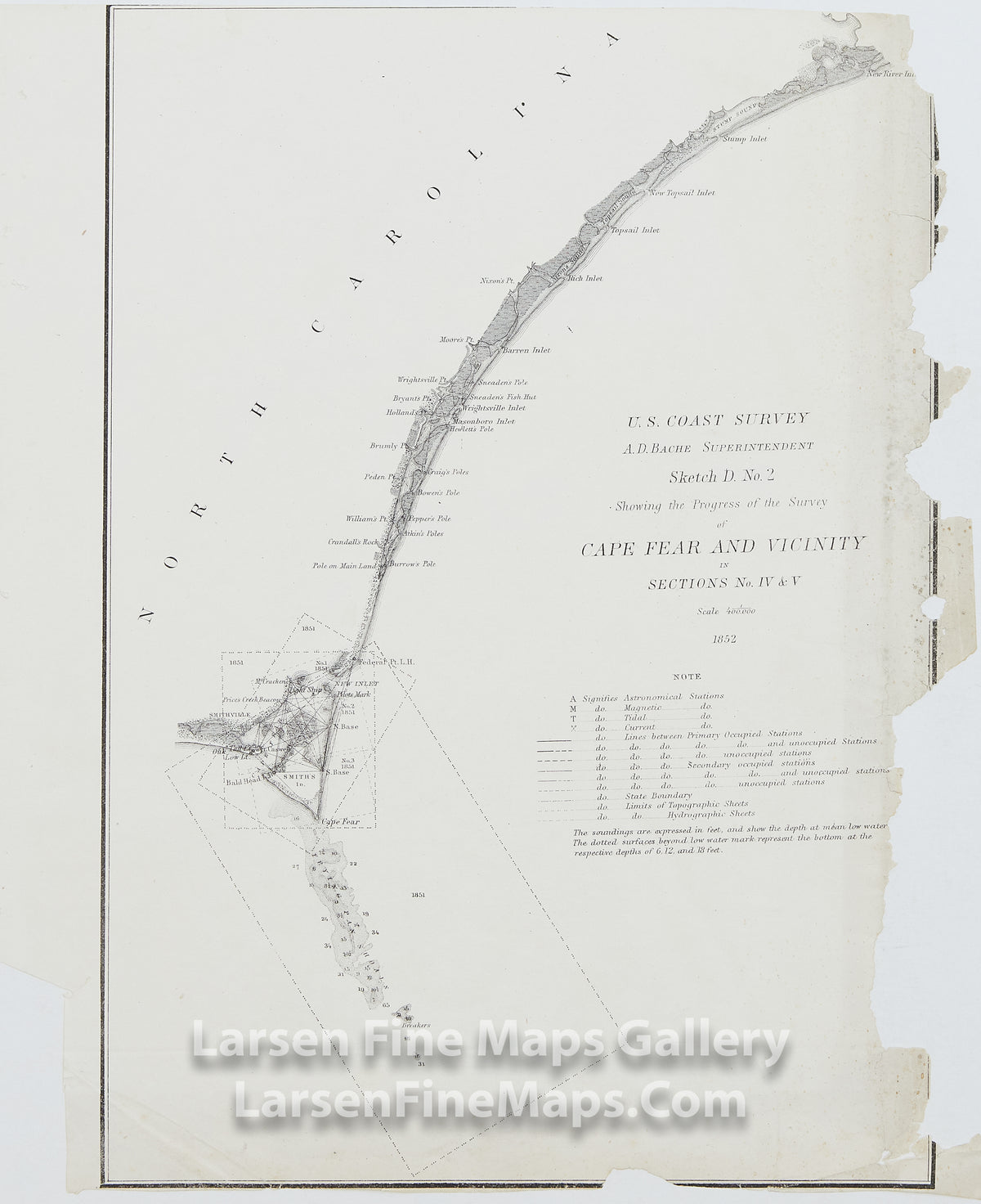 Sketch D. No. 2 Showing the Progress of Survey of Cape Fear and Vicinity in Sections No. IV & V U.S. Coast Survey