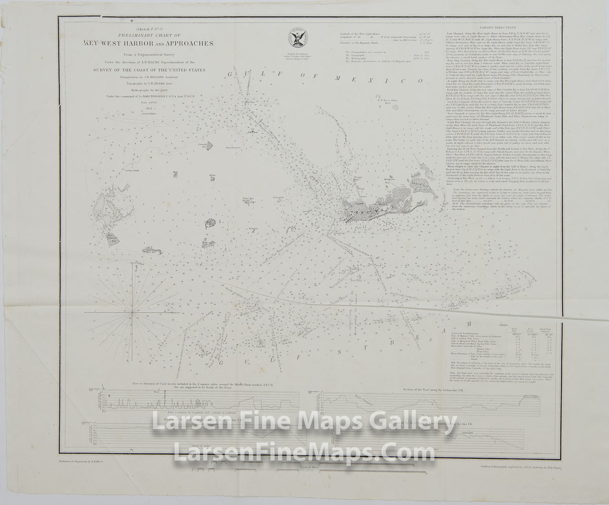 Preliminary Chart of Key West Harbor and Approaches U.S. Coast Survey