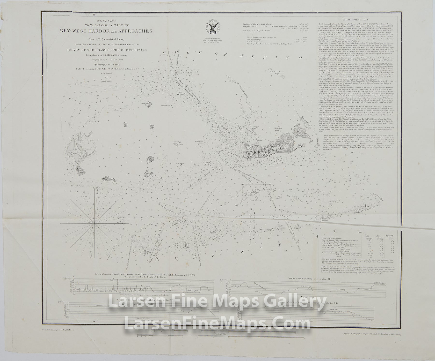 Preliminary Chart of Key West Harbor and Approaches U.S. Coast Survey