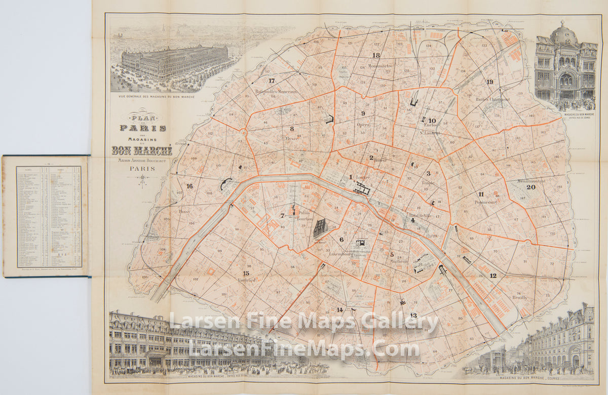 Plan De Paris Des Magasins Du Bon Marché Maison Aristide Boucicaut Paris