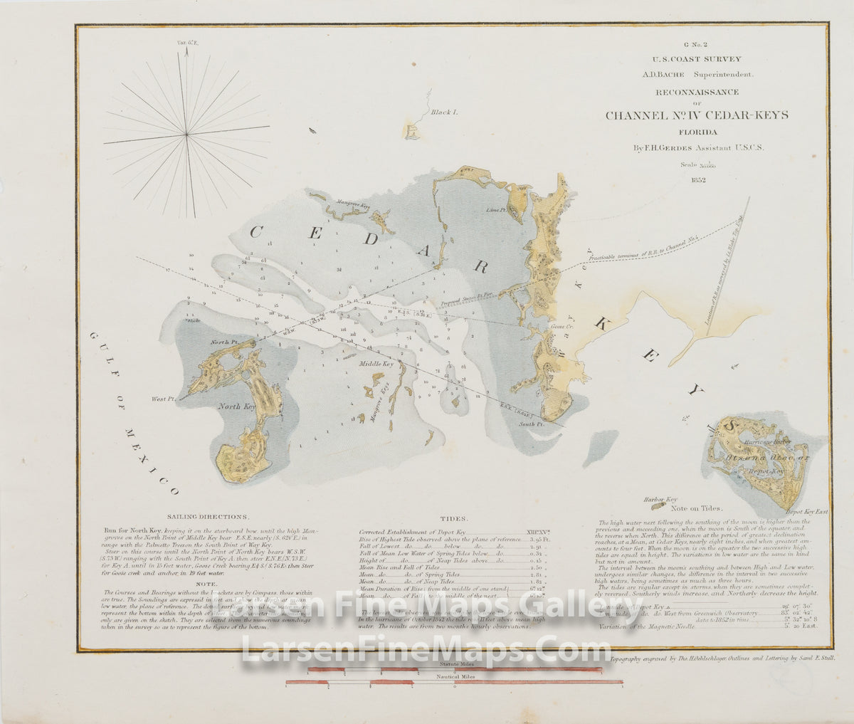 Reconnaissance of Channel No. IV Cedar Keys Florida U.S. Coast Survey