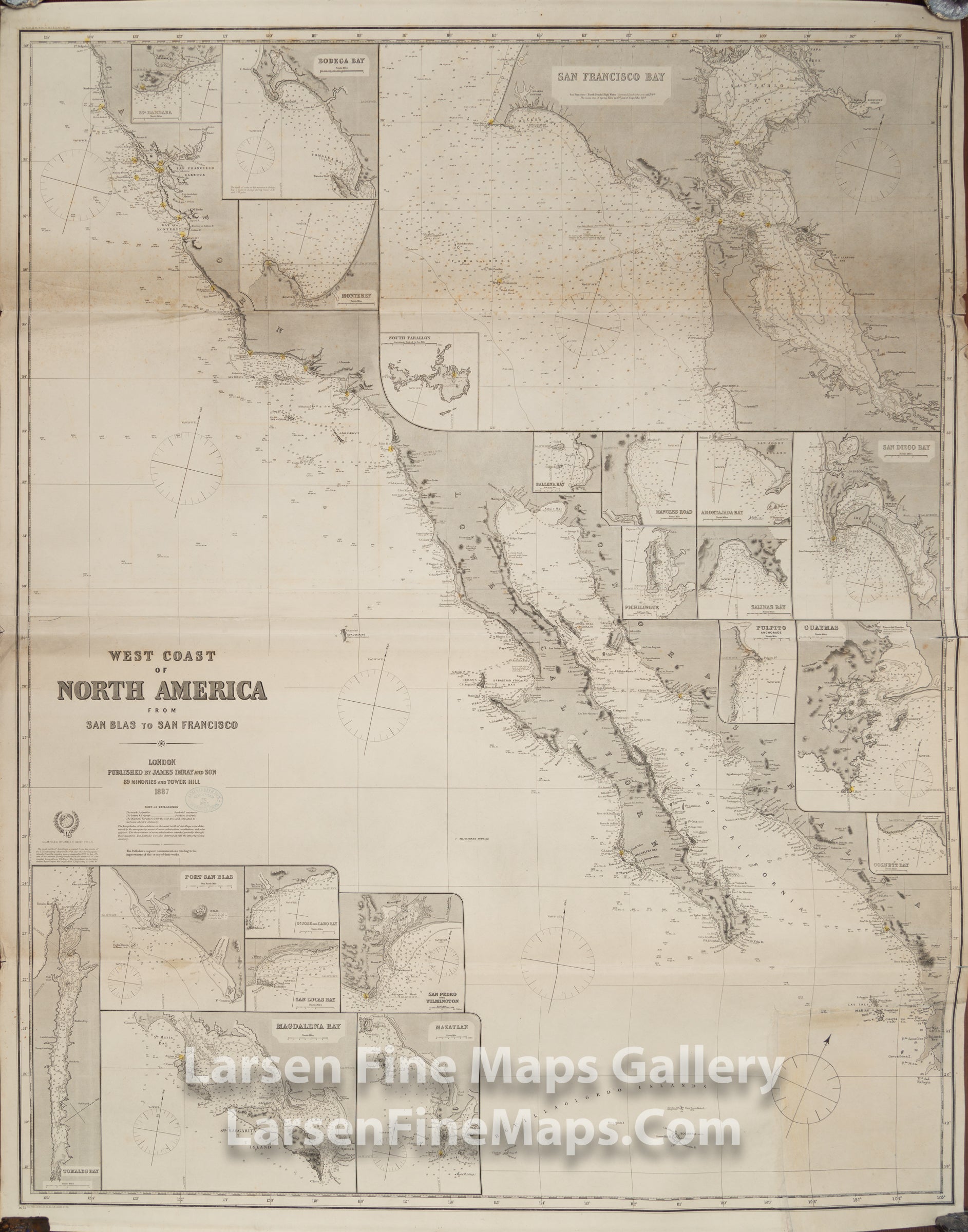 West Coast of North America From San Blas to San Francisco, James Imray & Sons